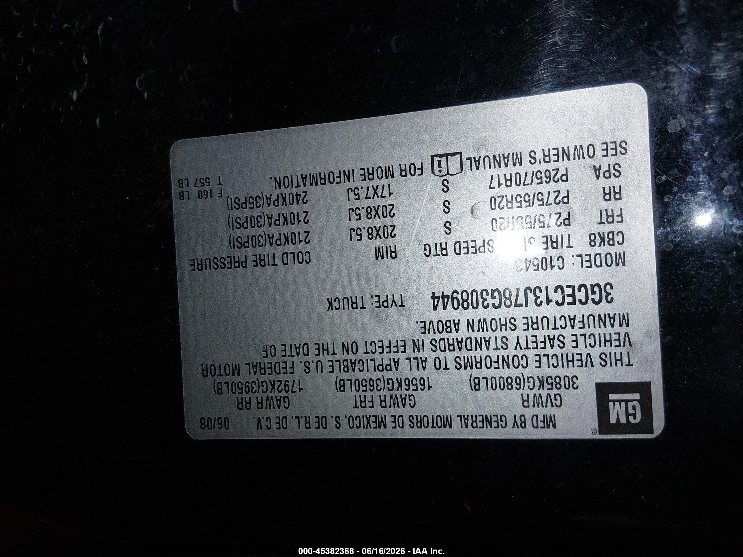 2008 Chevrolet Silverado 1500 Lt1 Black vin: 3GCEC13J78G308944