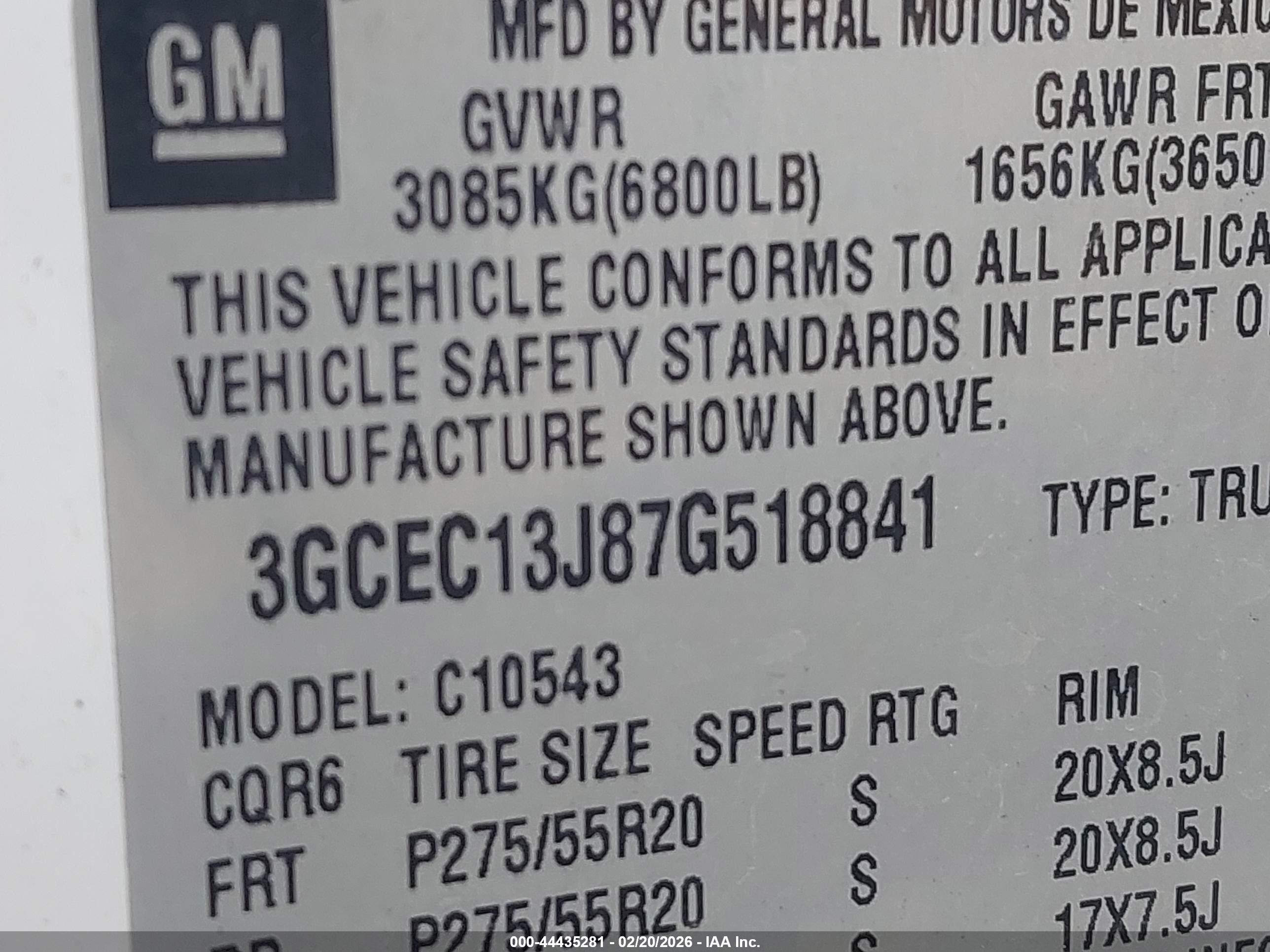 2007 Chevrolet Silverado 1500 Lt1 White vin: 3GCEC13J87G518841