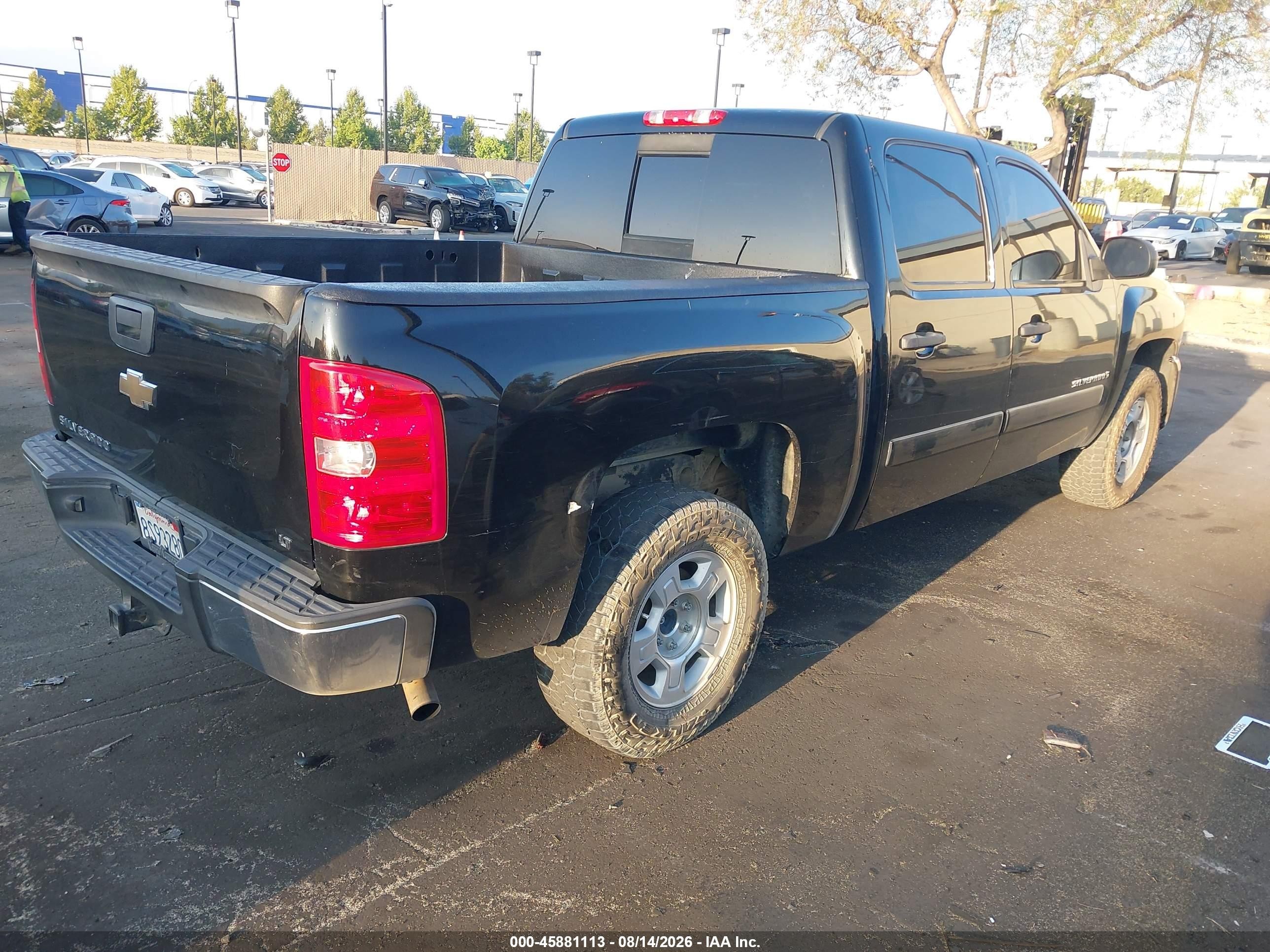 2008 Chevrolet Silverado 1500 Lt1 Black vin: 3GCEC13JX8G225329