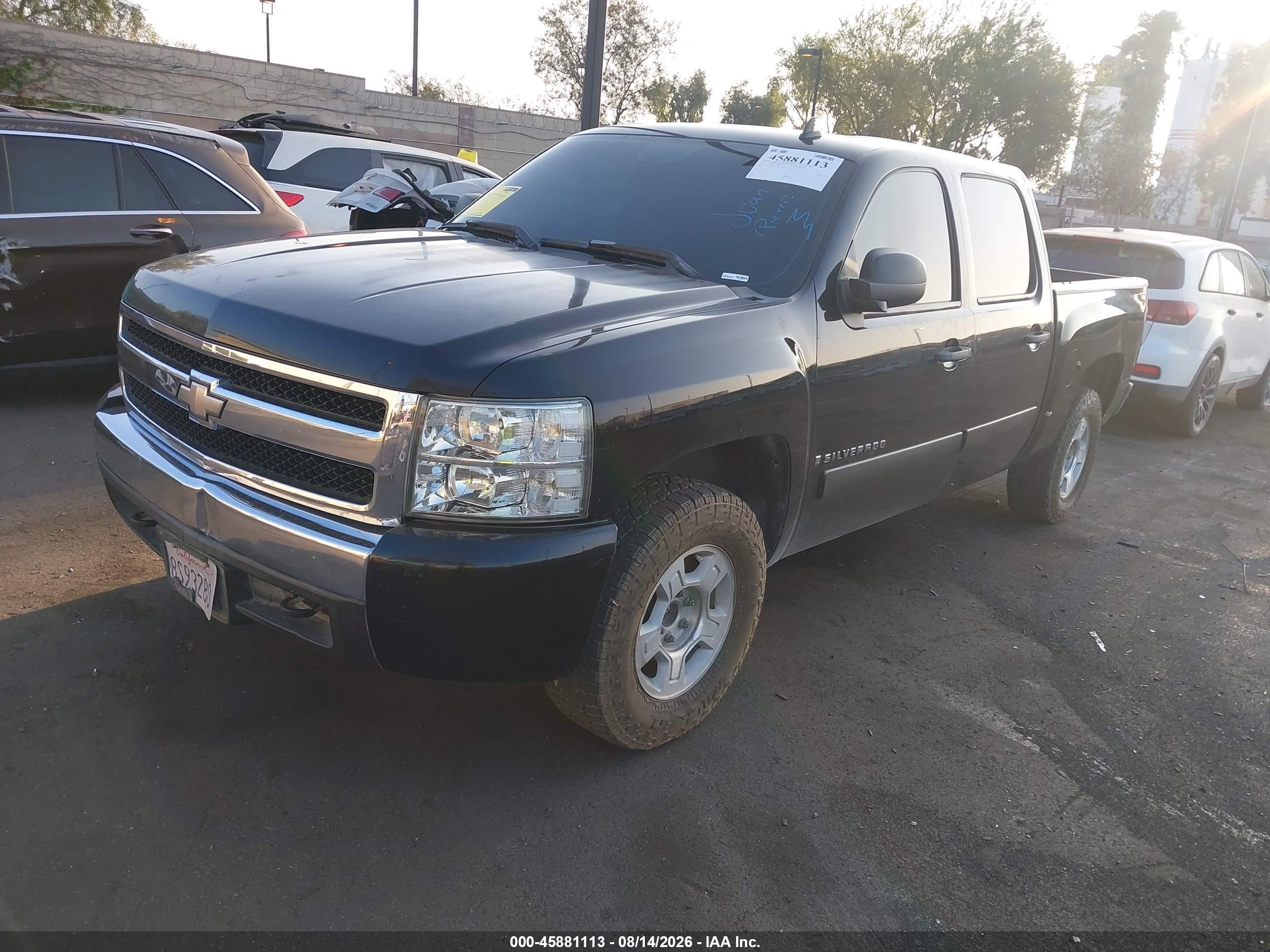 2008 Chevrolet Silverado 1500 Lt1 Black vin: 3GCEC13JX8G225329