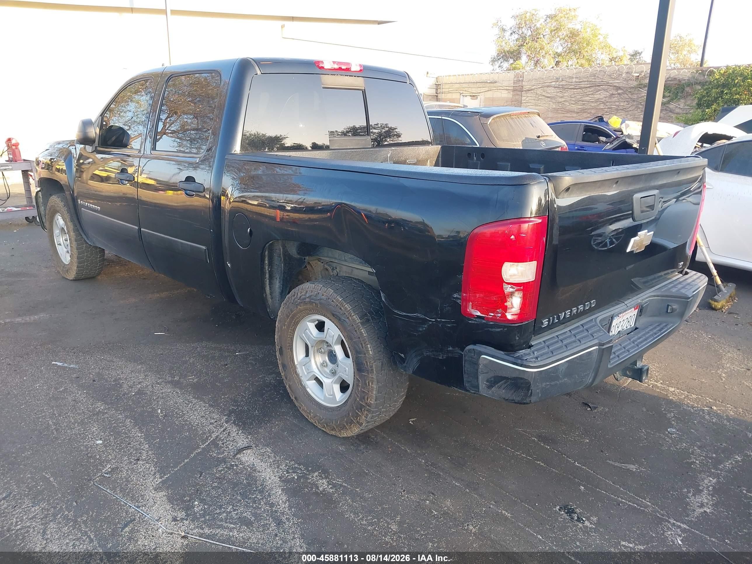 2008 Chevrolet Silverado 1500 Lt1 Black vin: 3GCEC13JX8G225329
