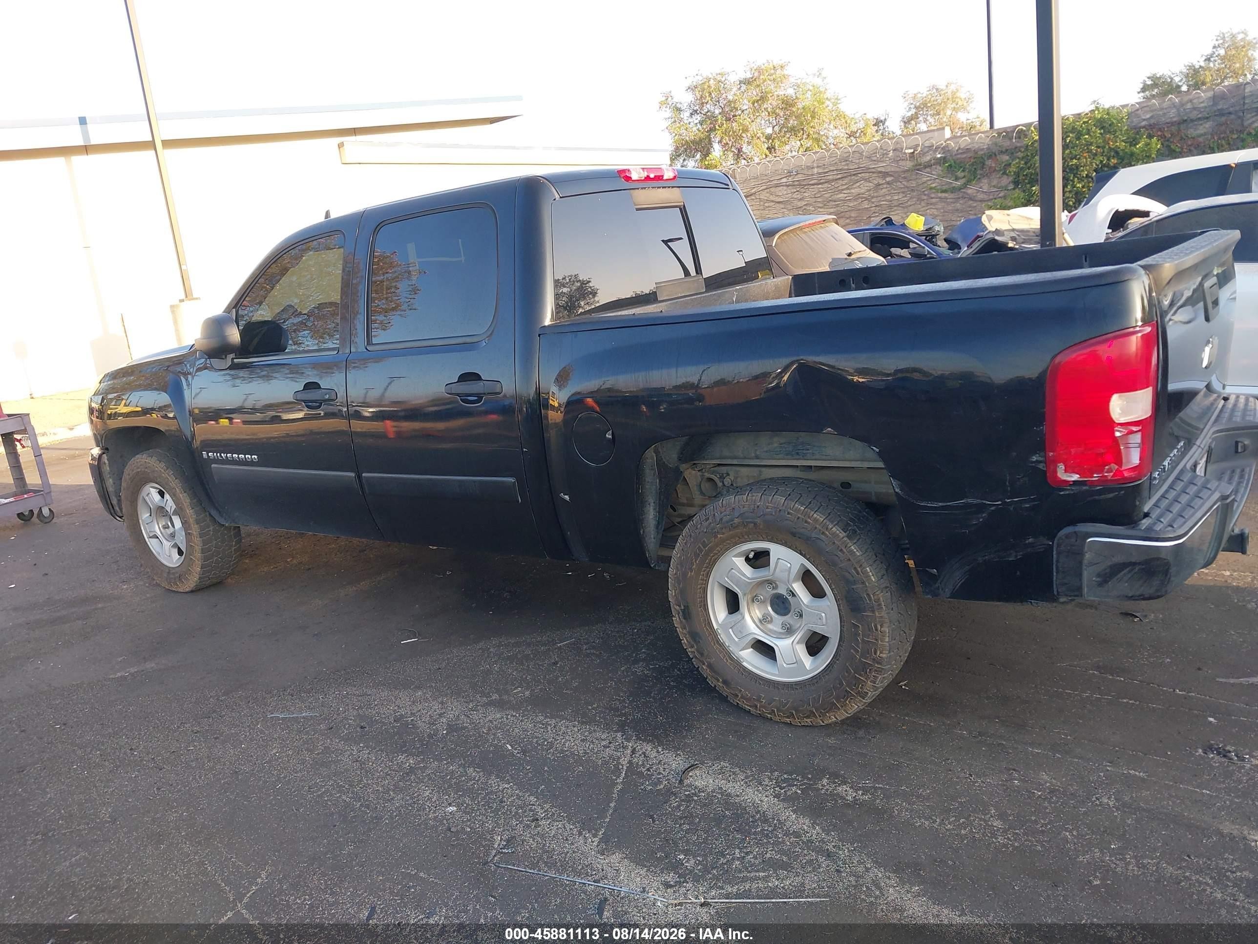 2008 Chevrolet Silverado 1500 Lt1 Black vin: 3GCEC13JX8G225329