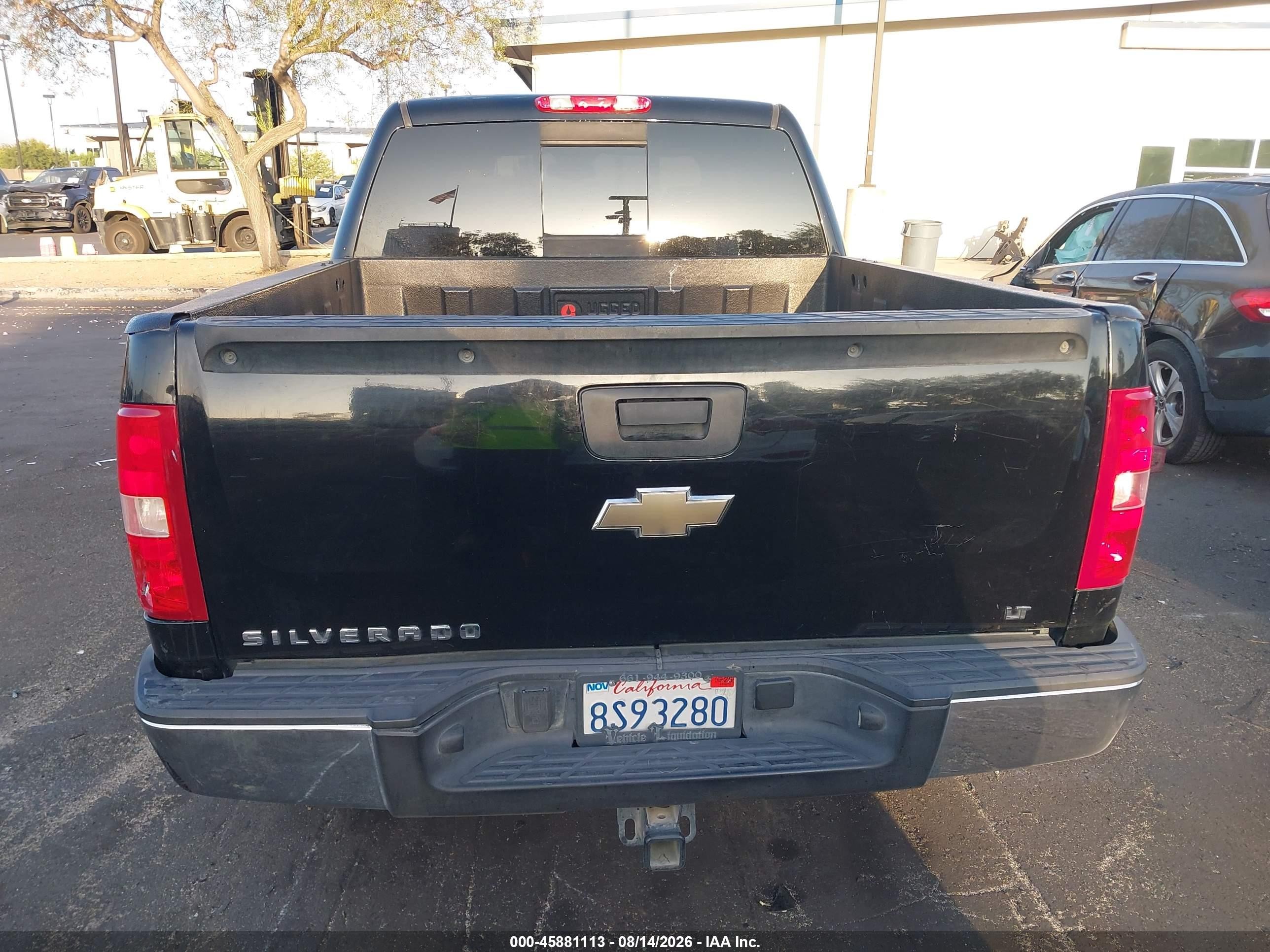 2008 Chevrolet Silverado 1500 Lt1 Black vin: 3GCEC13JX8G225329