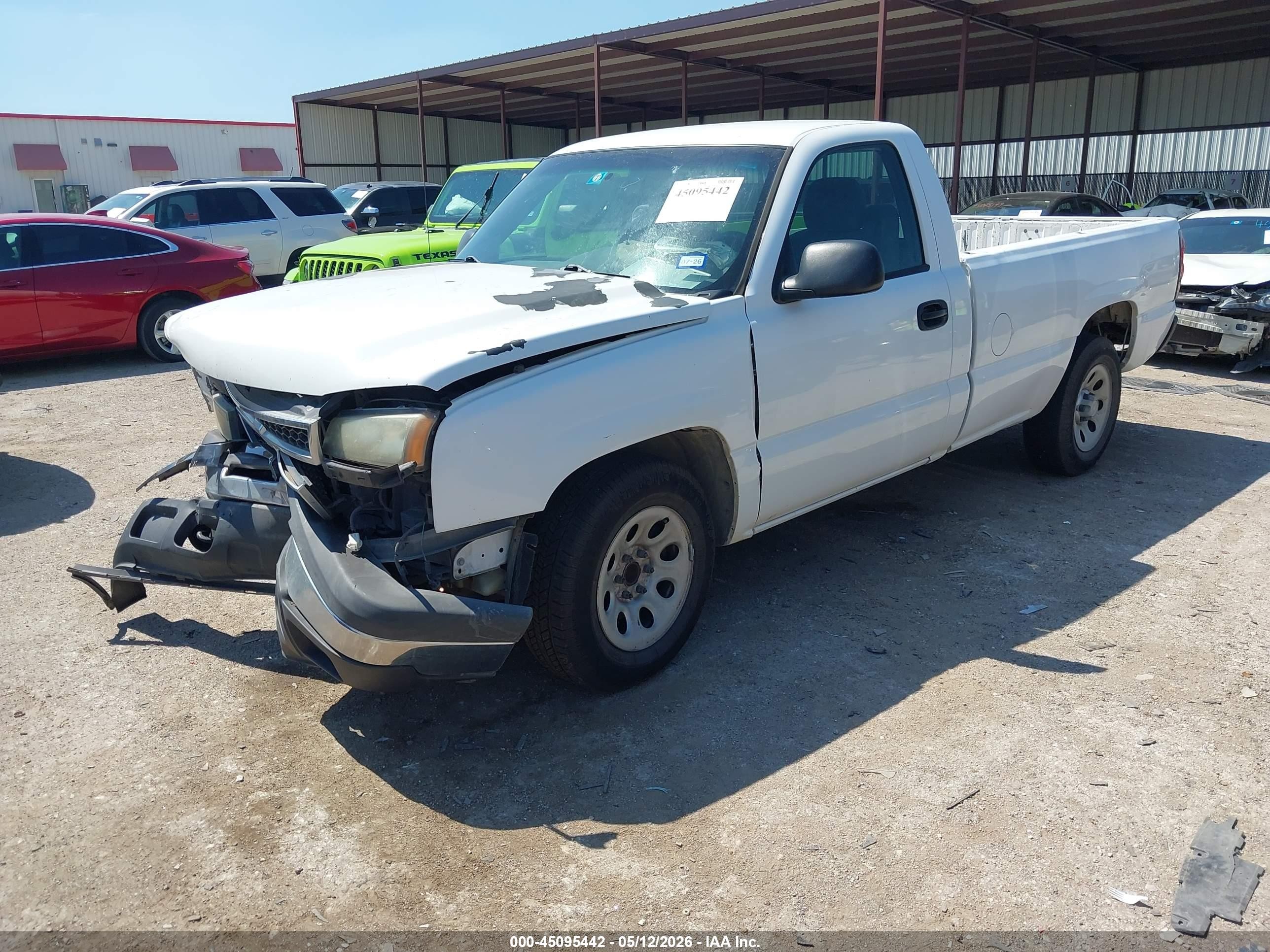 2006 Chevrolet Silverado 1500 Work Truck White vin: 3GCEC14V56G185188