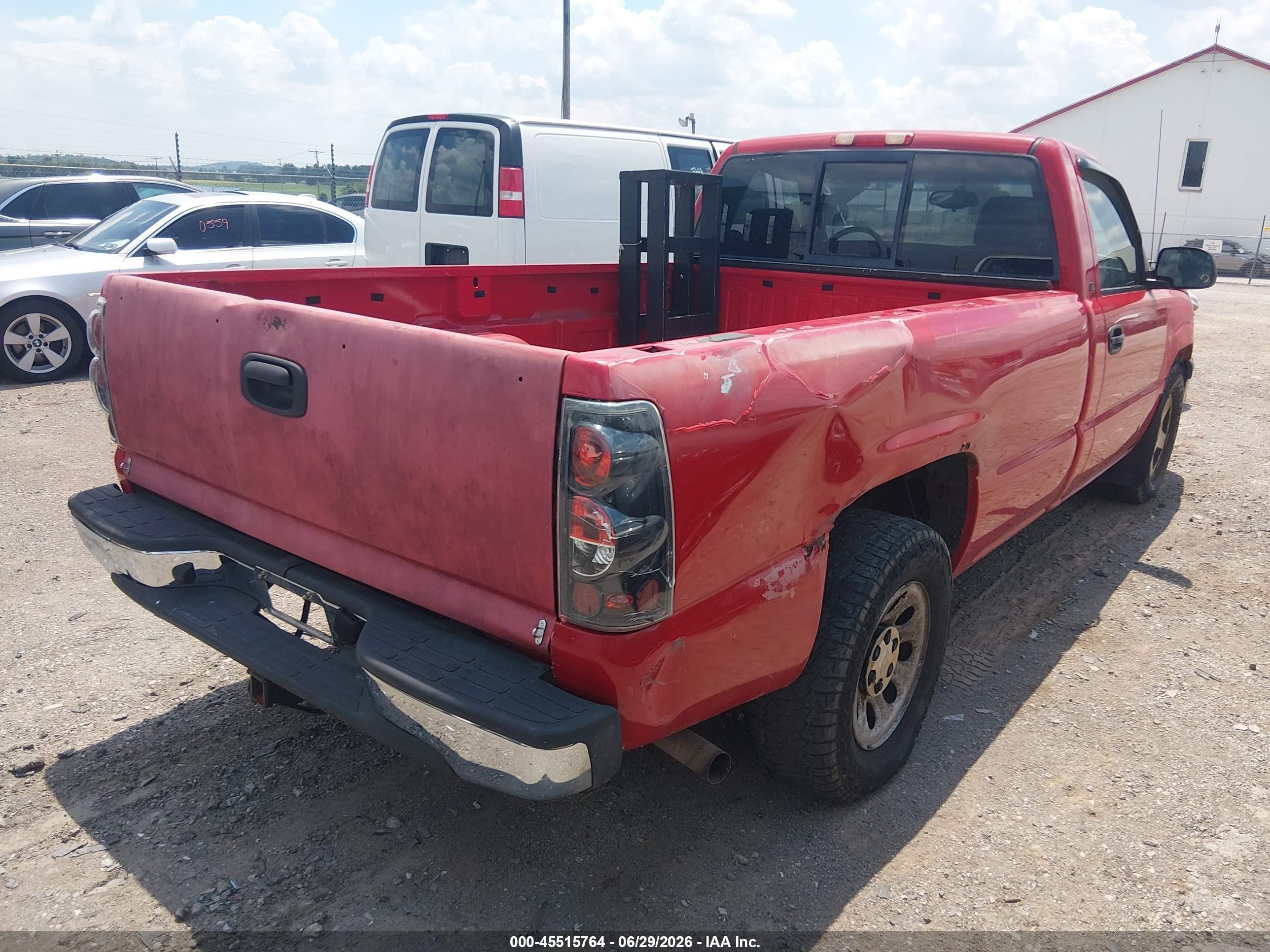 2006 Chevrolet Silverado 1500 Ls Red vin: 3GCEC14V56G265865