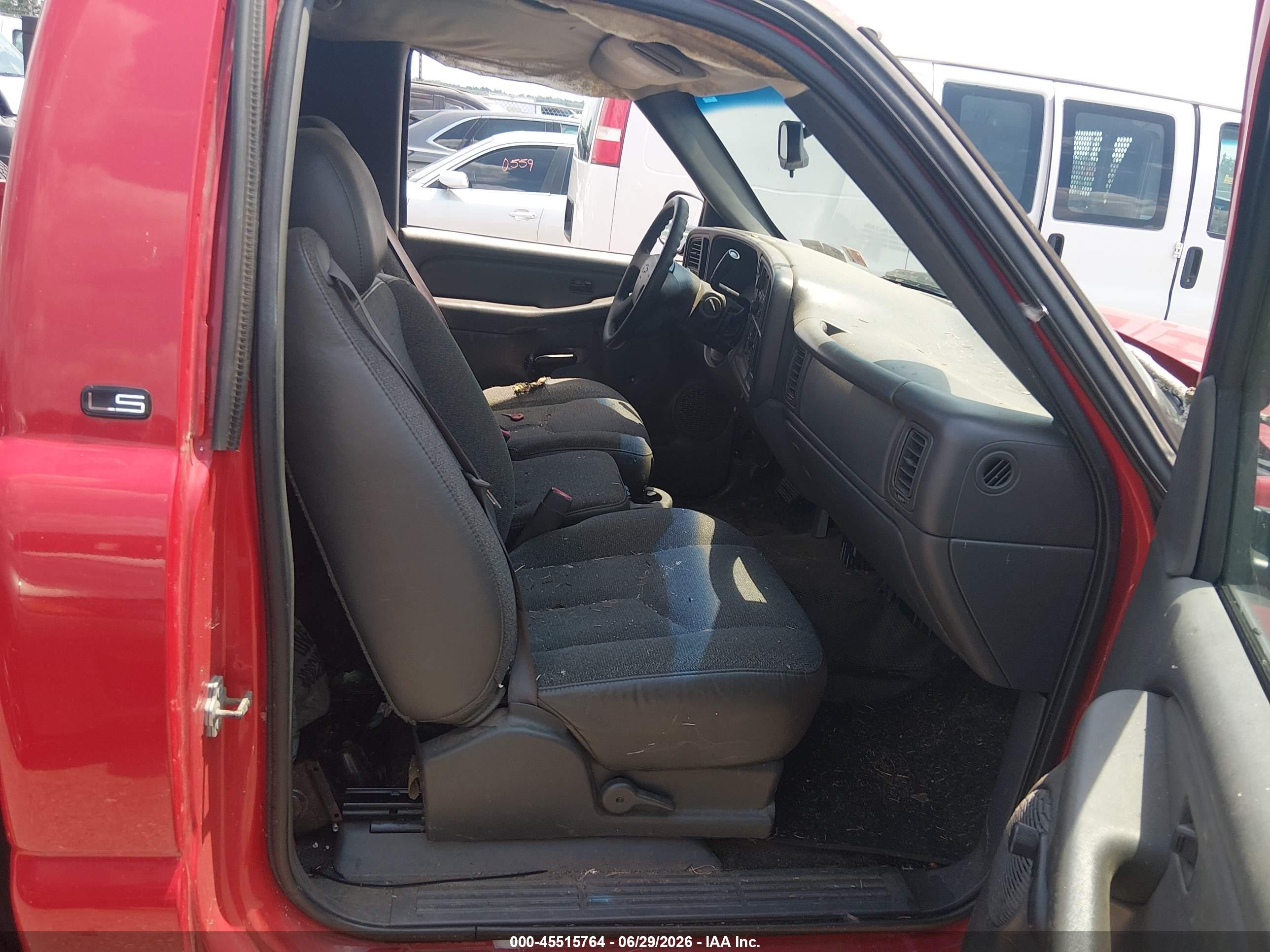 2006 Chevrolet Silverado 1500 Ls Red vin: 3GCEC14V56G265865