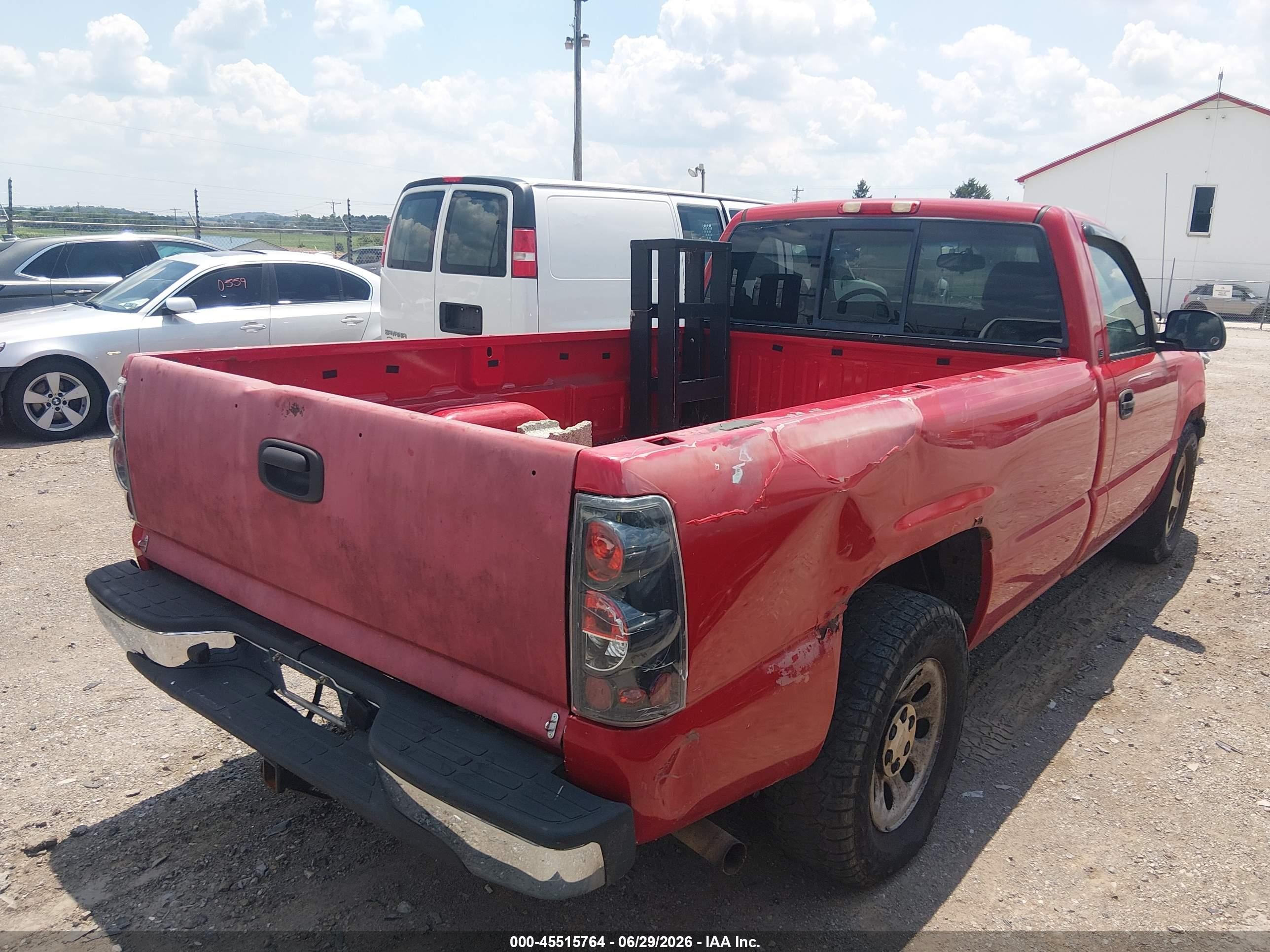 2006 Chevrolet Silverado 1500 Ls Red vin: 3GCEC14V56G265865
