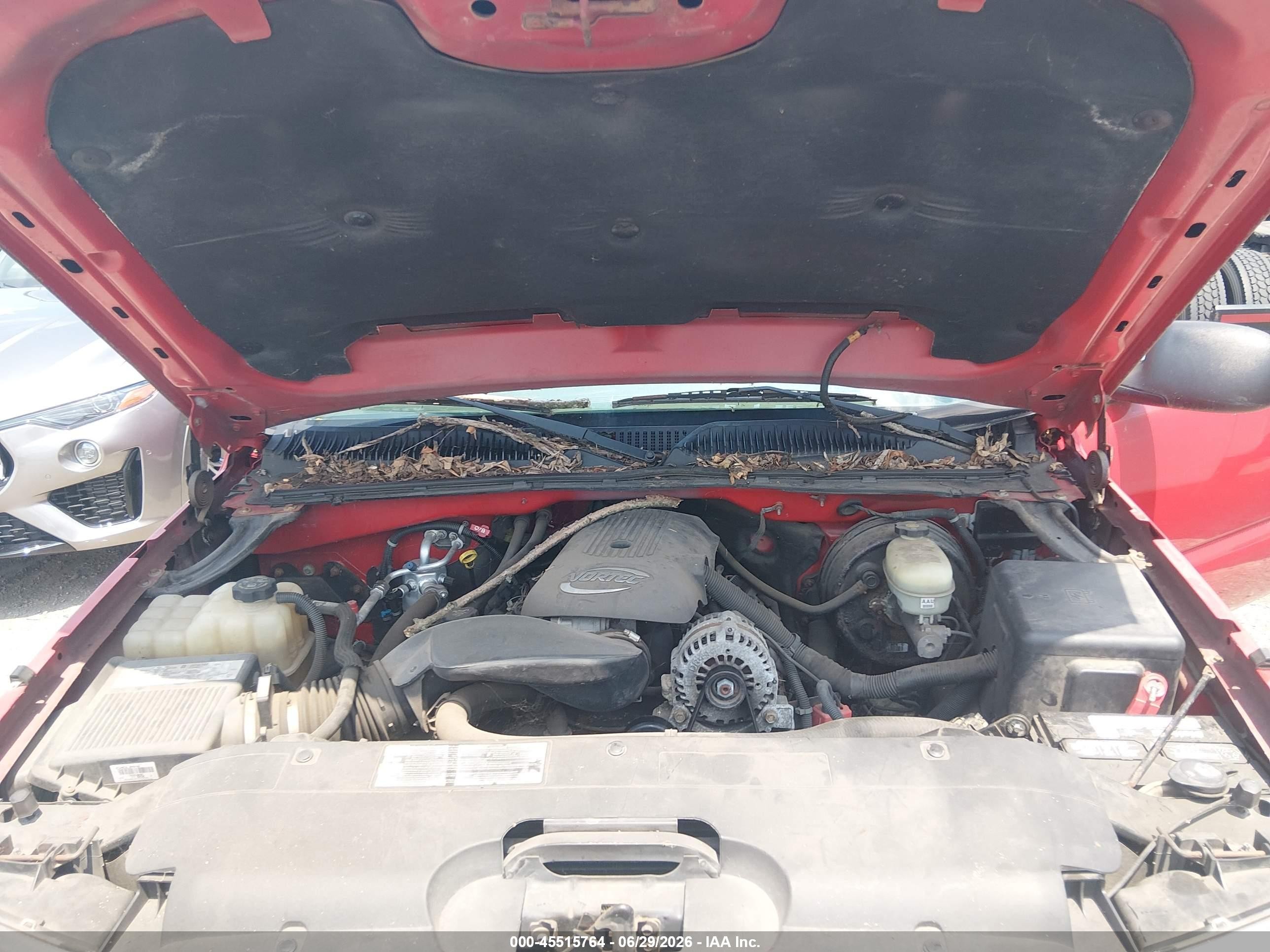 2006 Chevrolet Silverado 1500 Ls Red vin: 3GCEC14V56G265865