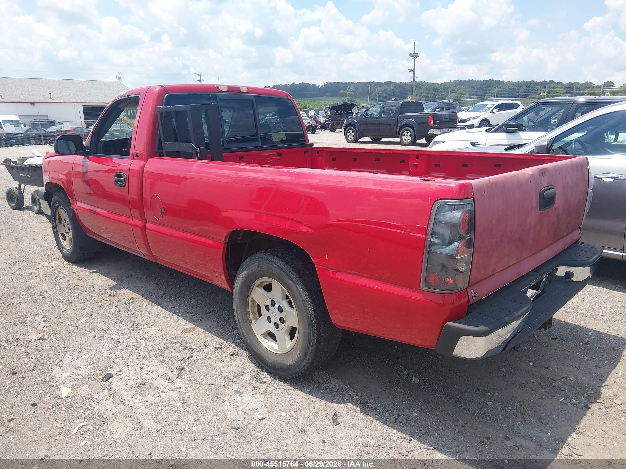 2006 Chevrolet Silverado 1500 Ls Red vin: 3GCEC14V56G265865