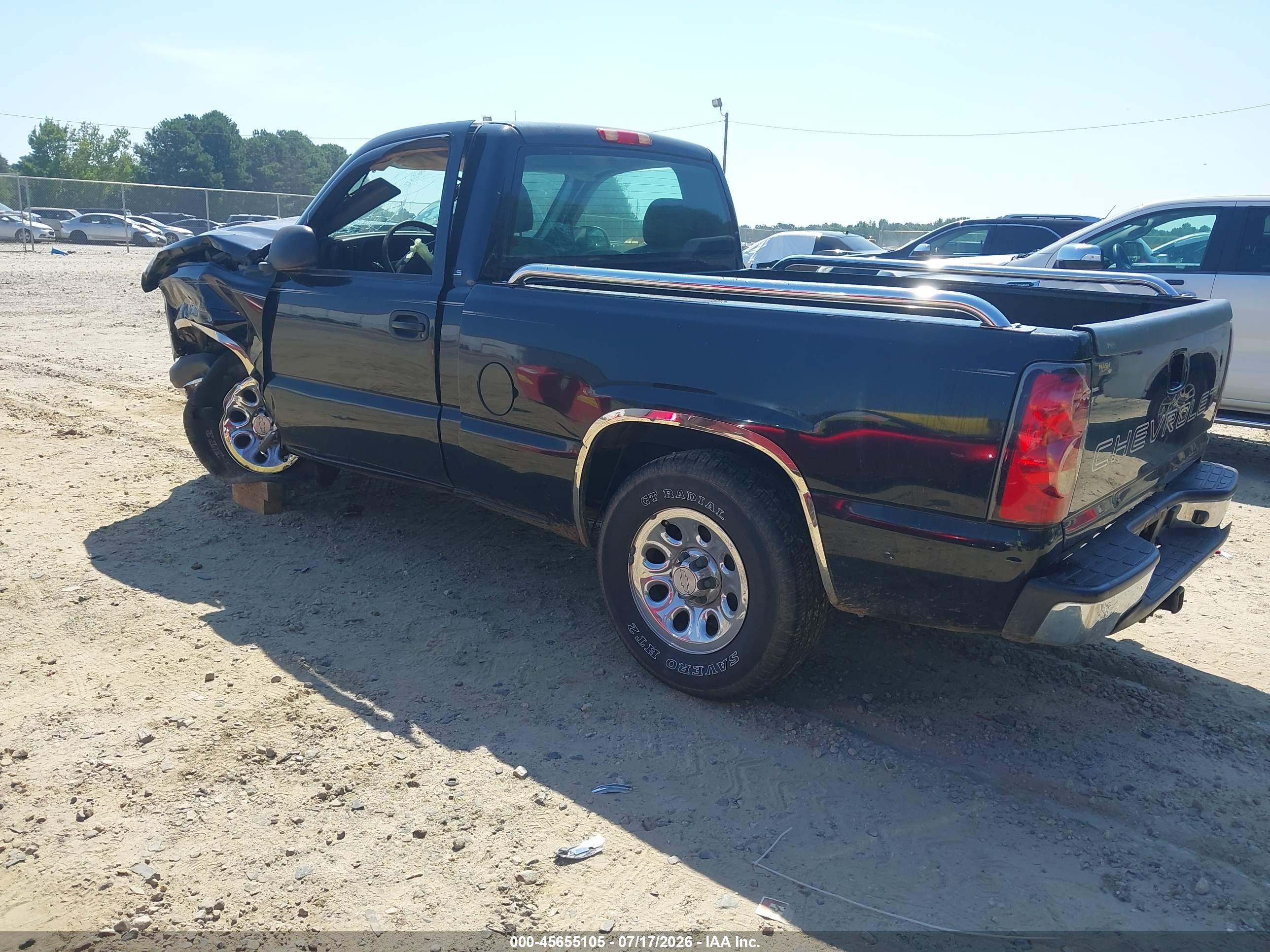 2006 Chevrolet Silverado 1500 Ls Black vin: 3GCEC14V76G158266