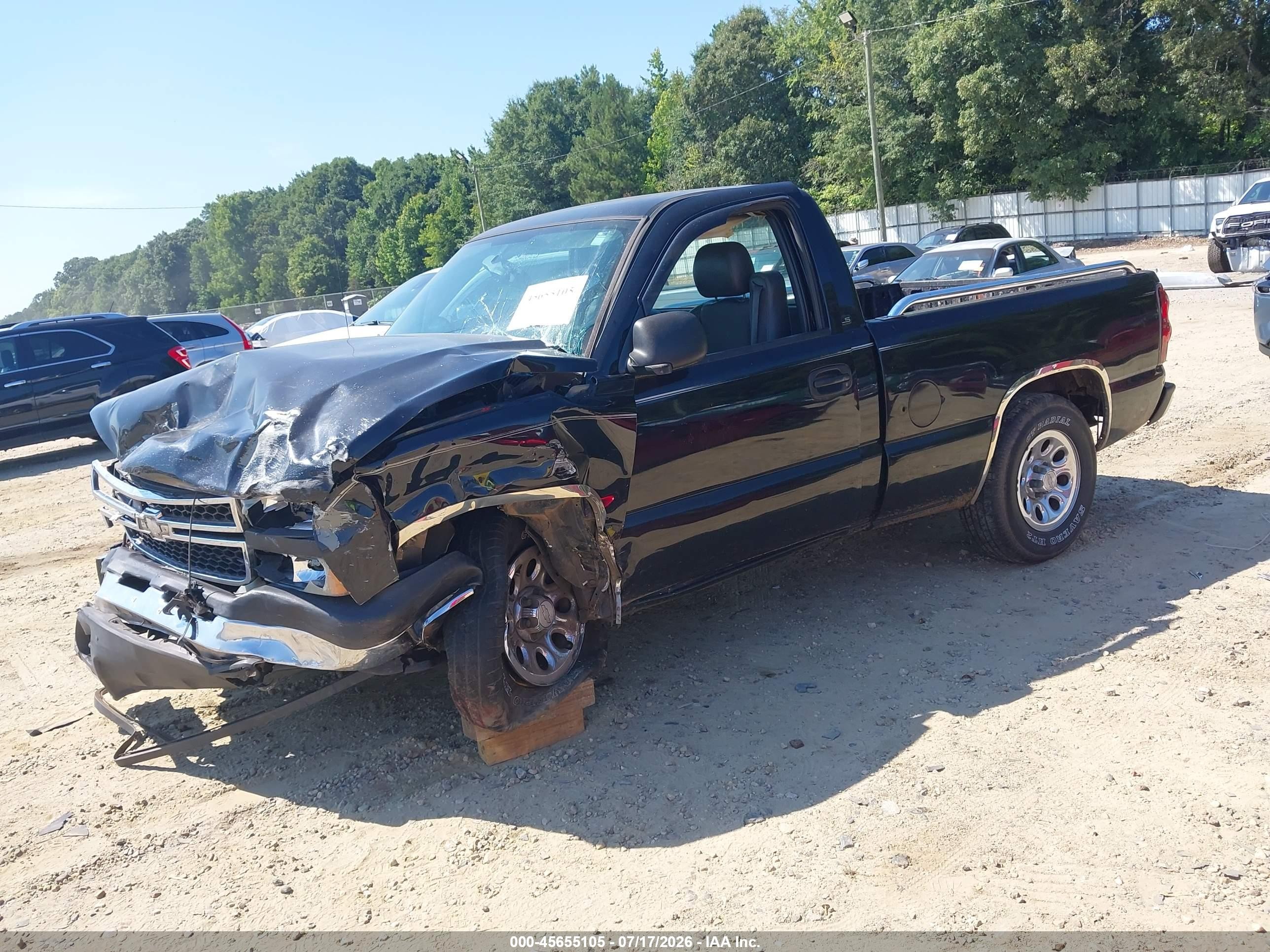 2006 Chevrolet Silverado 1500 Ls Black vin: 3GCEC14V76G158266