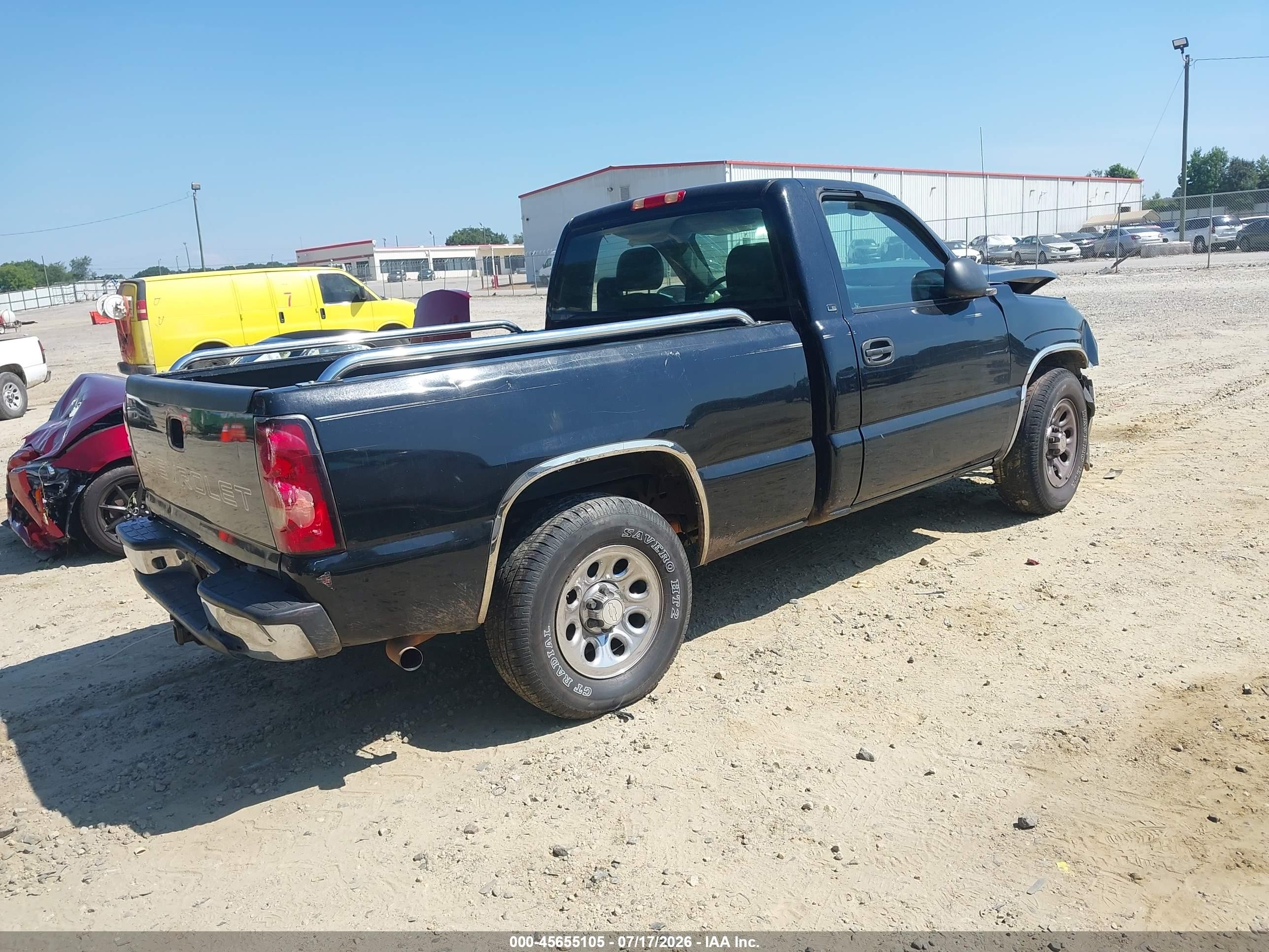 2006 Chevrolet Silverado 1500 Ls Black vin: 3GCEC14V76G158266