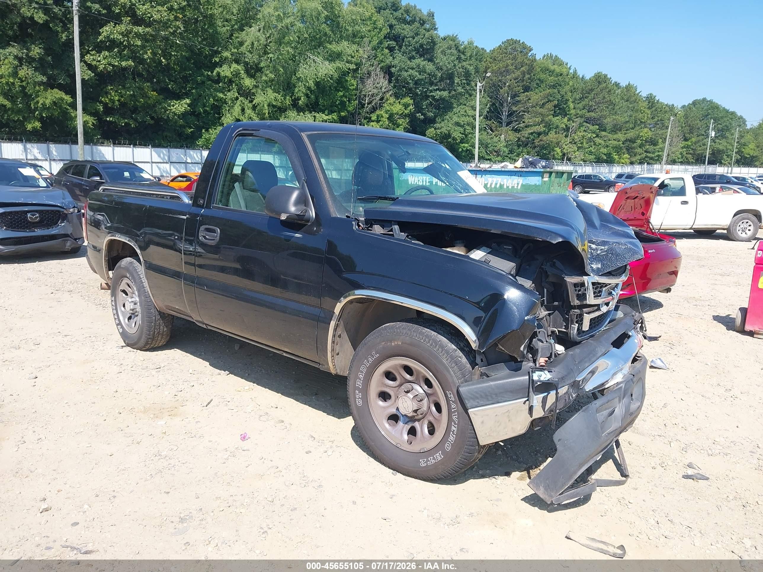 2006 Chevrolet Silverado 1500 Ls Черный vin: 3GCEC14V76G158266