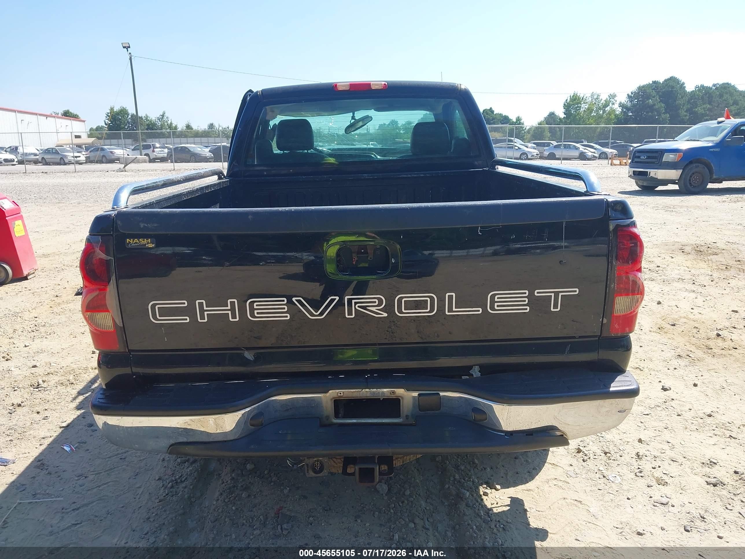 2006 Chevrolet Silverado 1500 Ls Black vin: 3GCEC14V76G158266