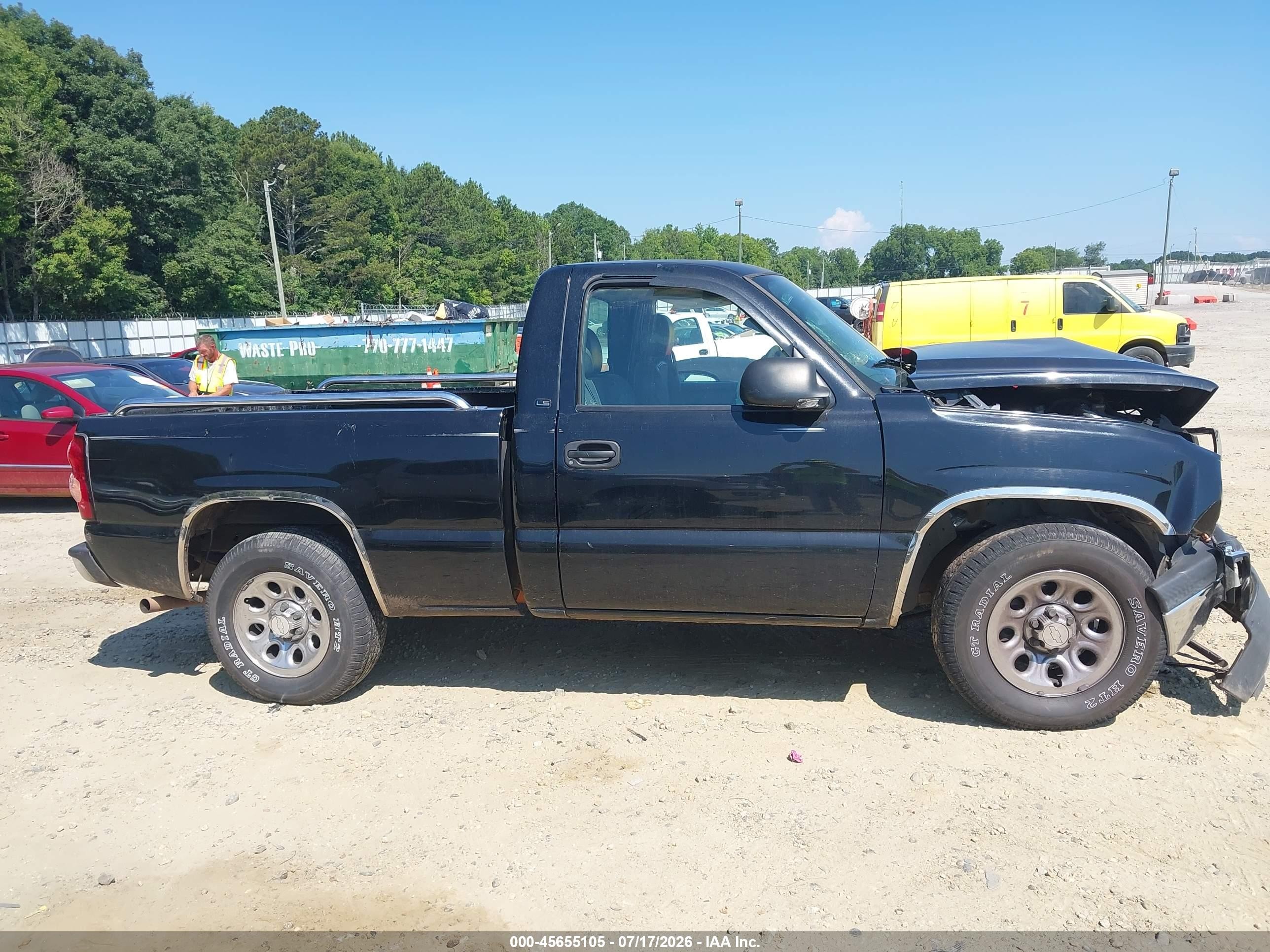 2006 Chevrolet Silverado 1500 Ls Black vin: 3GCEC14V76G158266