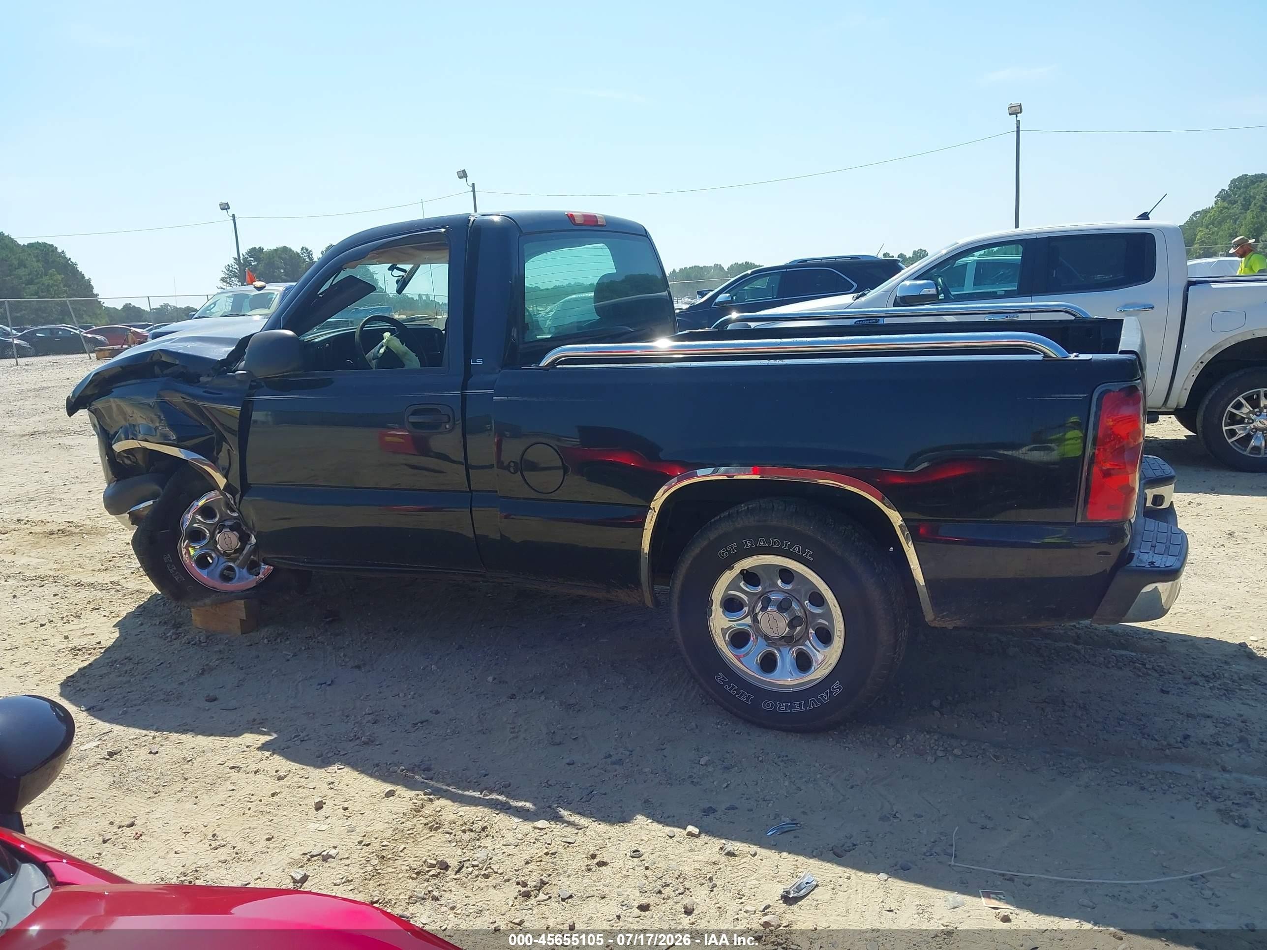2006 Chevrolet Silverado 1500 Ls Black vin: 3GCEC14V76G158266