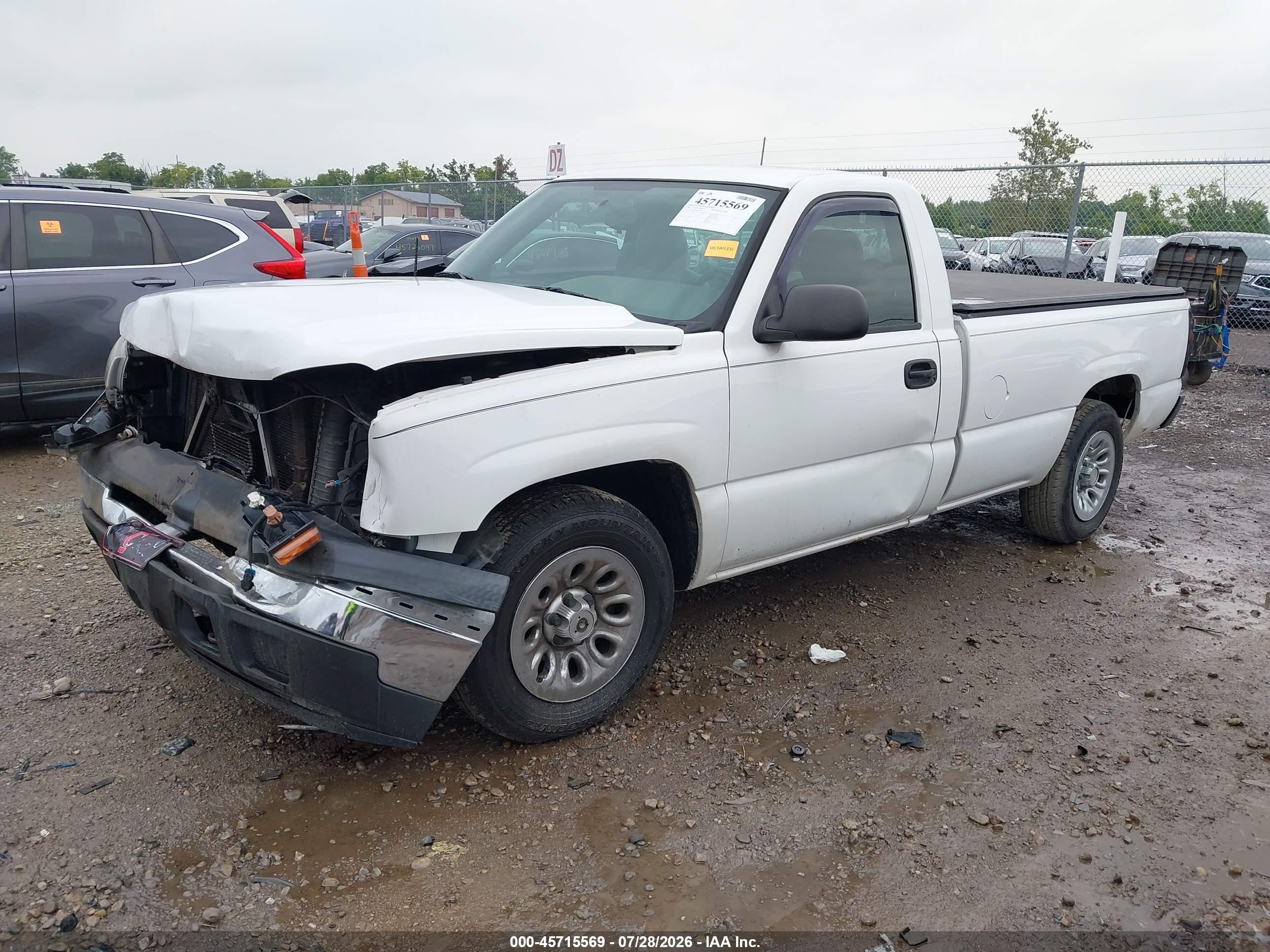 2006 Chevrolet Silverado 1500 Work Truck White vin: 3GCEC14V86G170880
