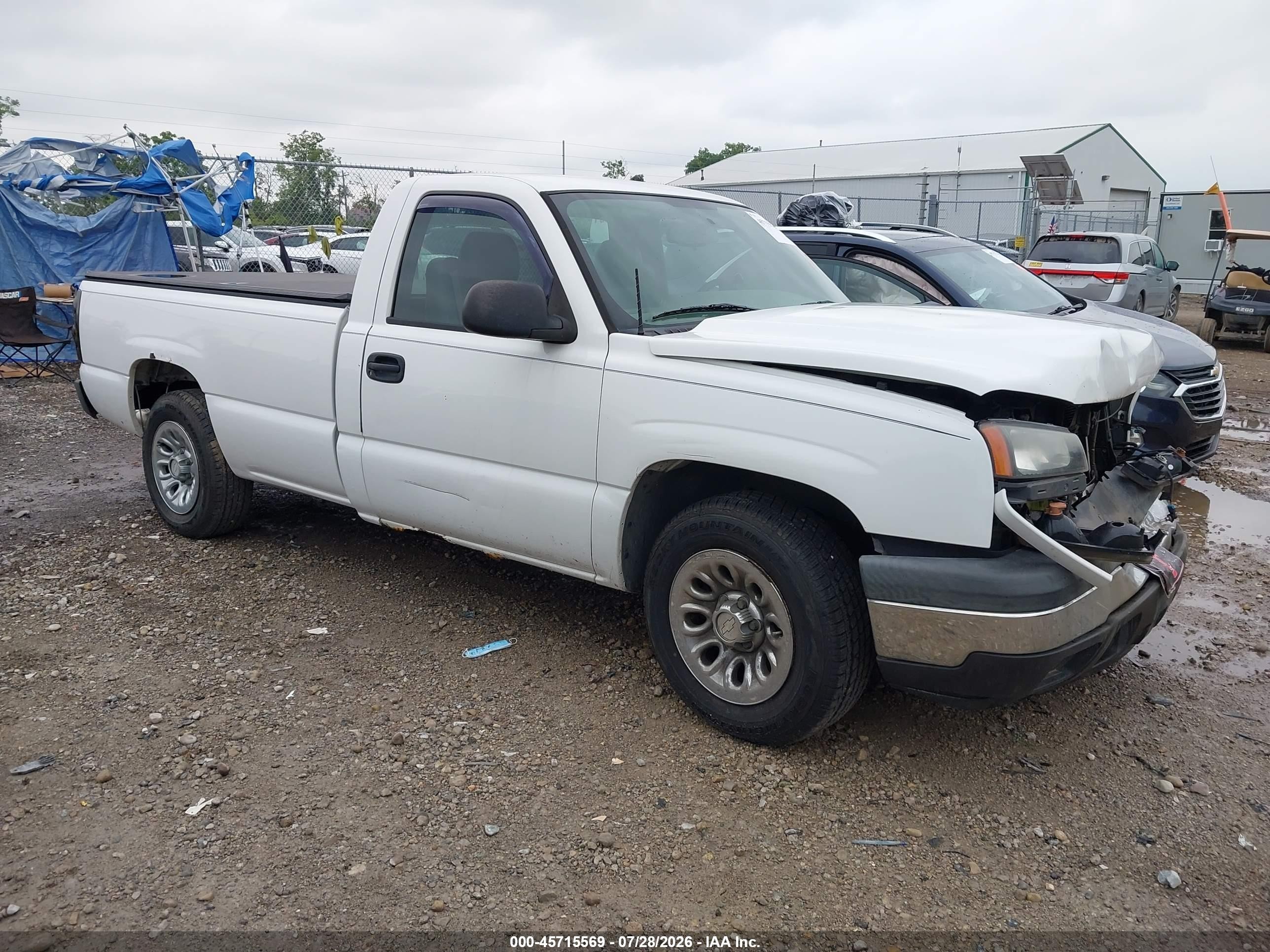 2006 Chevrolet Silverado 1500 Work Truck White vin: 3GCEC14V86G170880