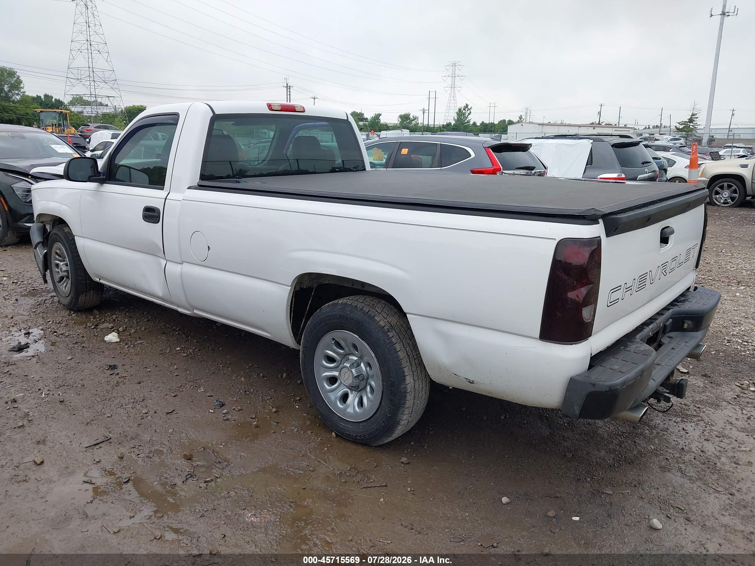 2006 Chevrolet Silverado 1500 Work Truck White vin: 3GCEC14V86G170880