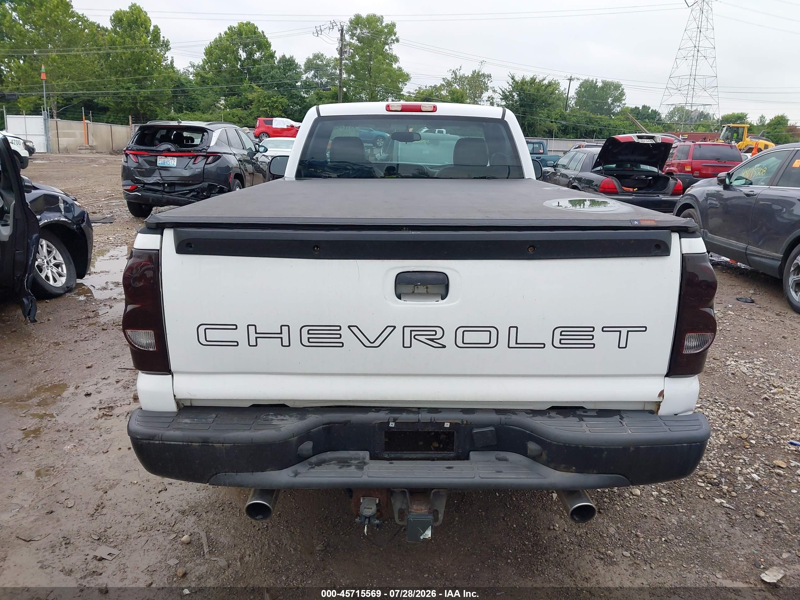2006 Chevrolet Silverado 1500 Work Truck White vin: 3GCEC14V86G170880