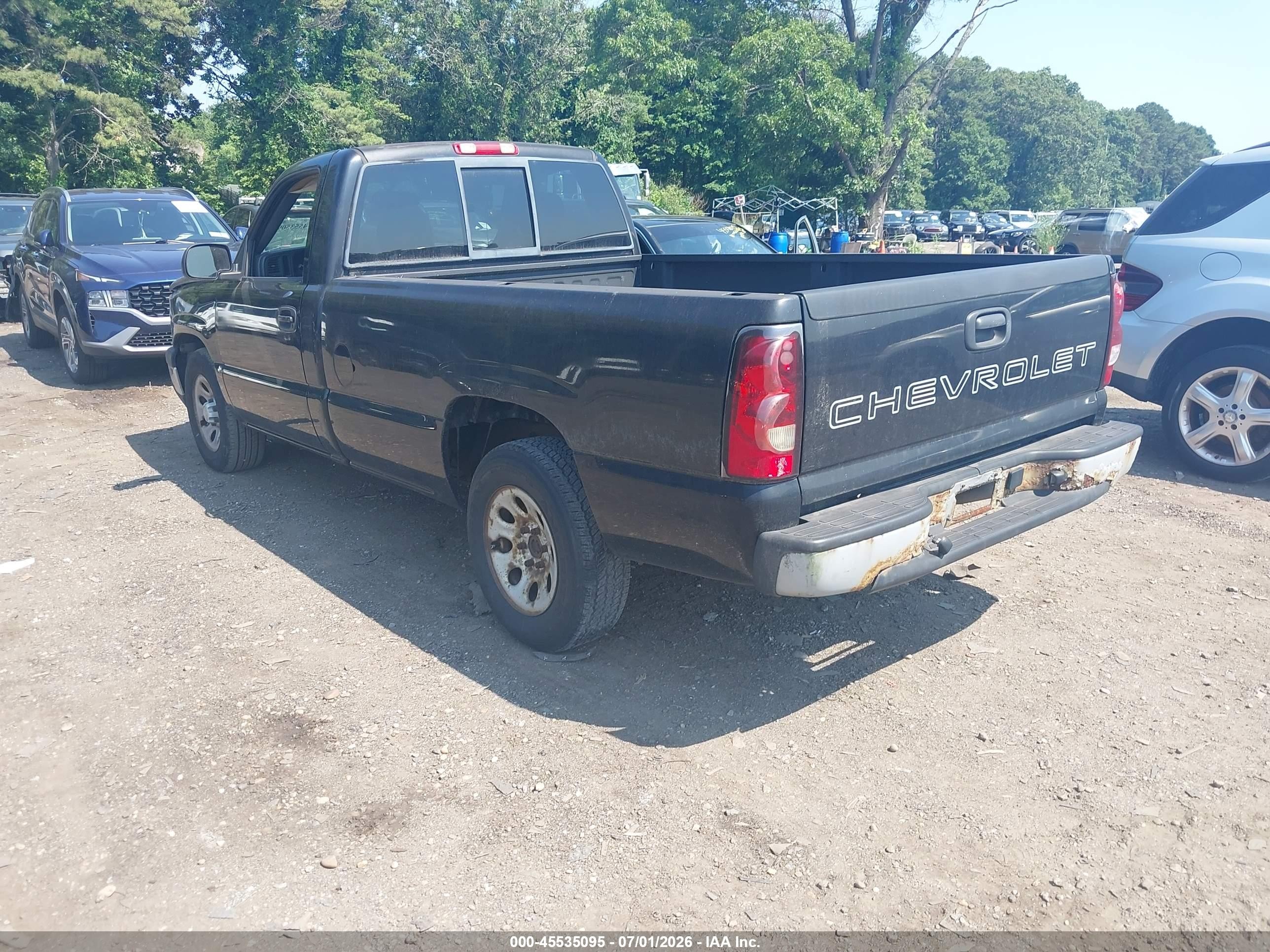 2006 Chevrolet Silverado 1500 C1500 Black vin: 3GCEC14V96GS67067