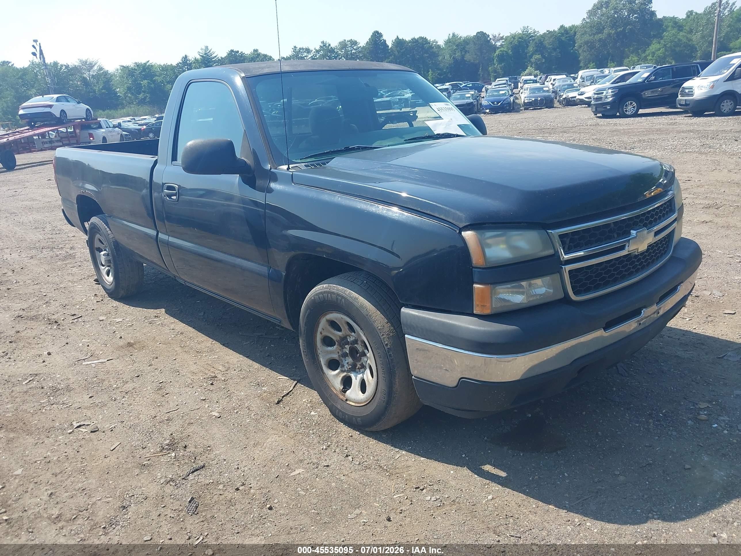 2006 Chevrolet Silverado 1500 C1500 Black vin: 3GCEC14V96GS67067