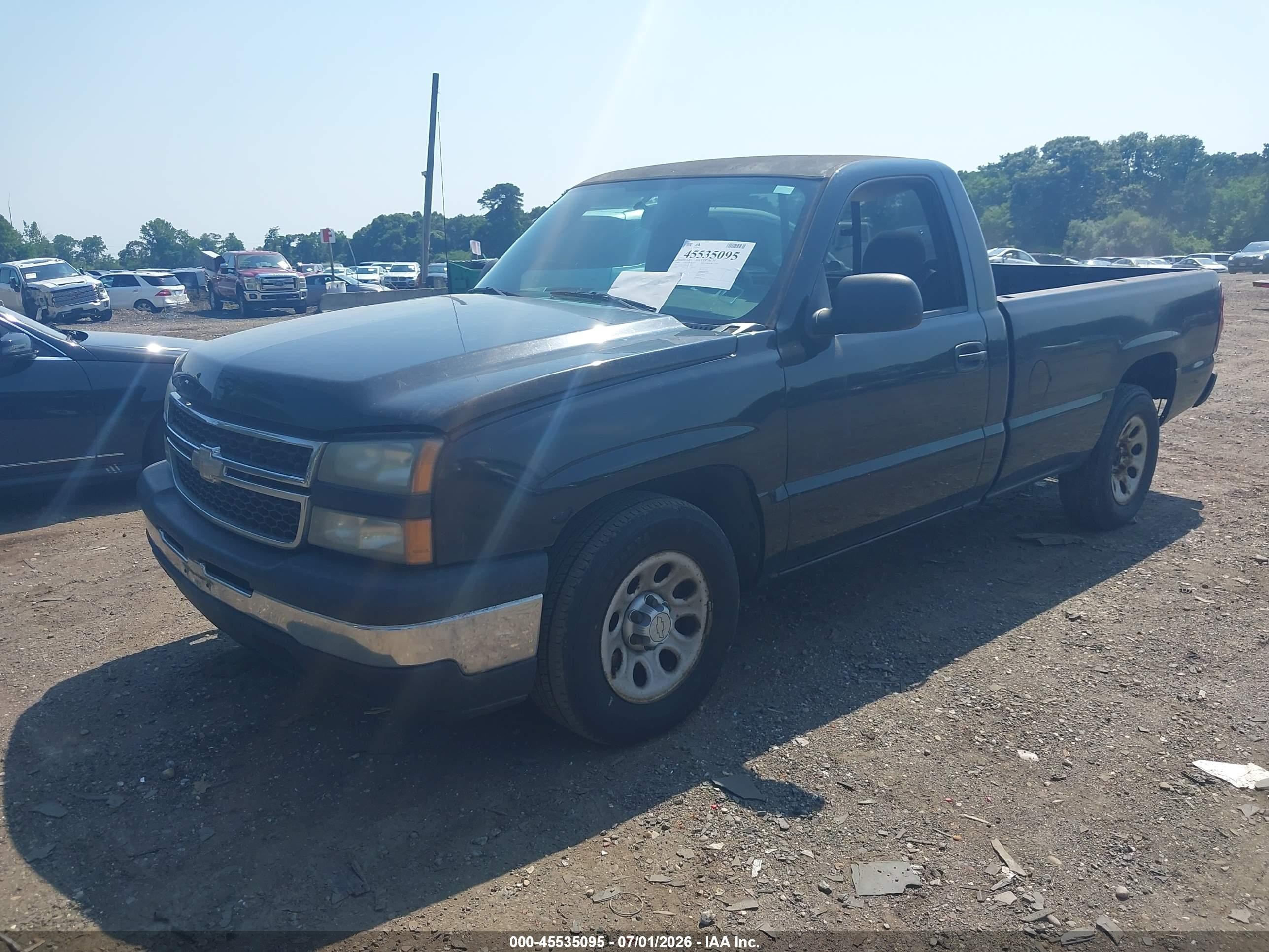 2006 Chevrolet Silverado 1500 C1500 Black vin: 3GCEC14V96GS67067