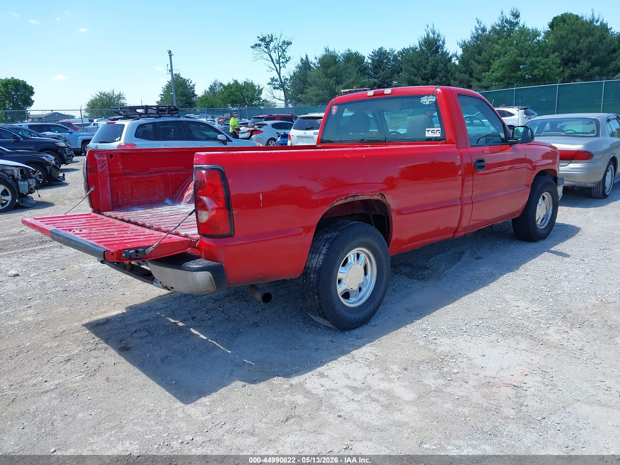 2006 Chevrolet Silverado 1500 Work Truck Red vin: 3GCEC14X06G186511