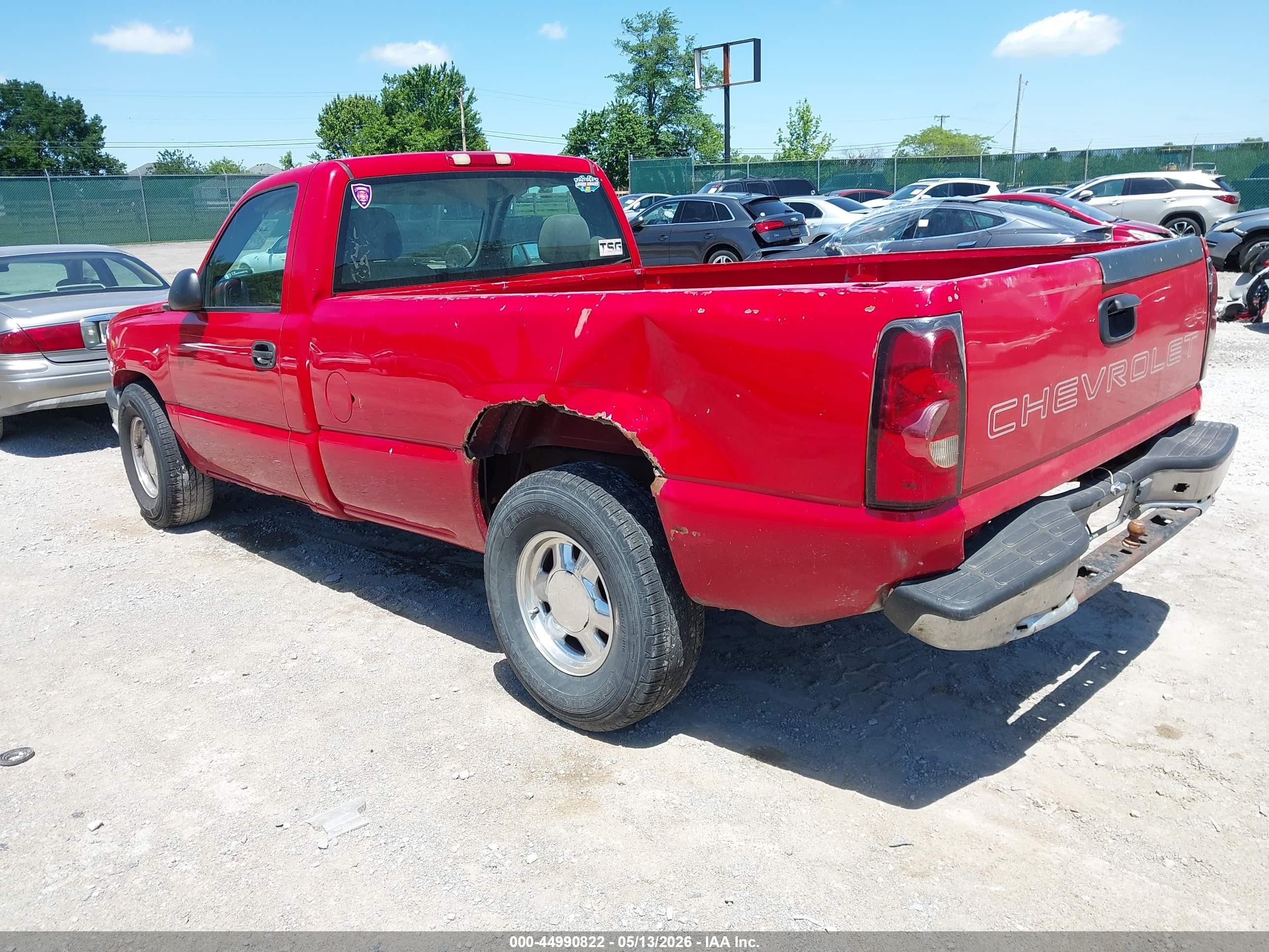 2006 Chevrolet Silverado 1500 Work Truck Red vin: 3GCEC14X06G186511
