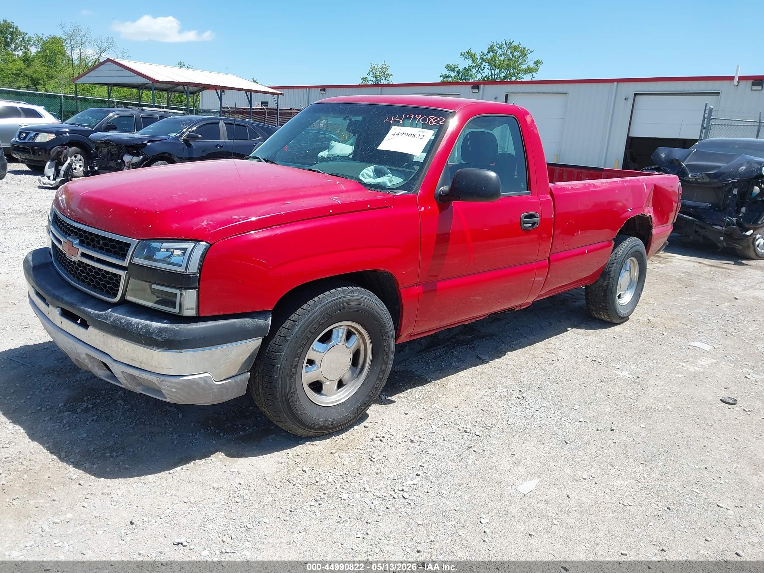 2006 Chevrolet Silverado 1500 Work Truck Red vin: 3GCEC14X06G186511