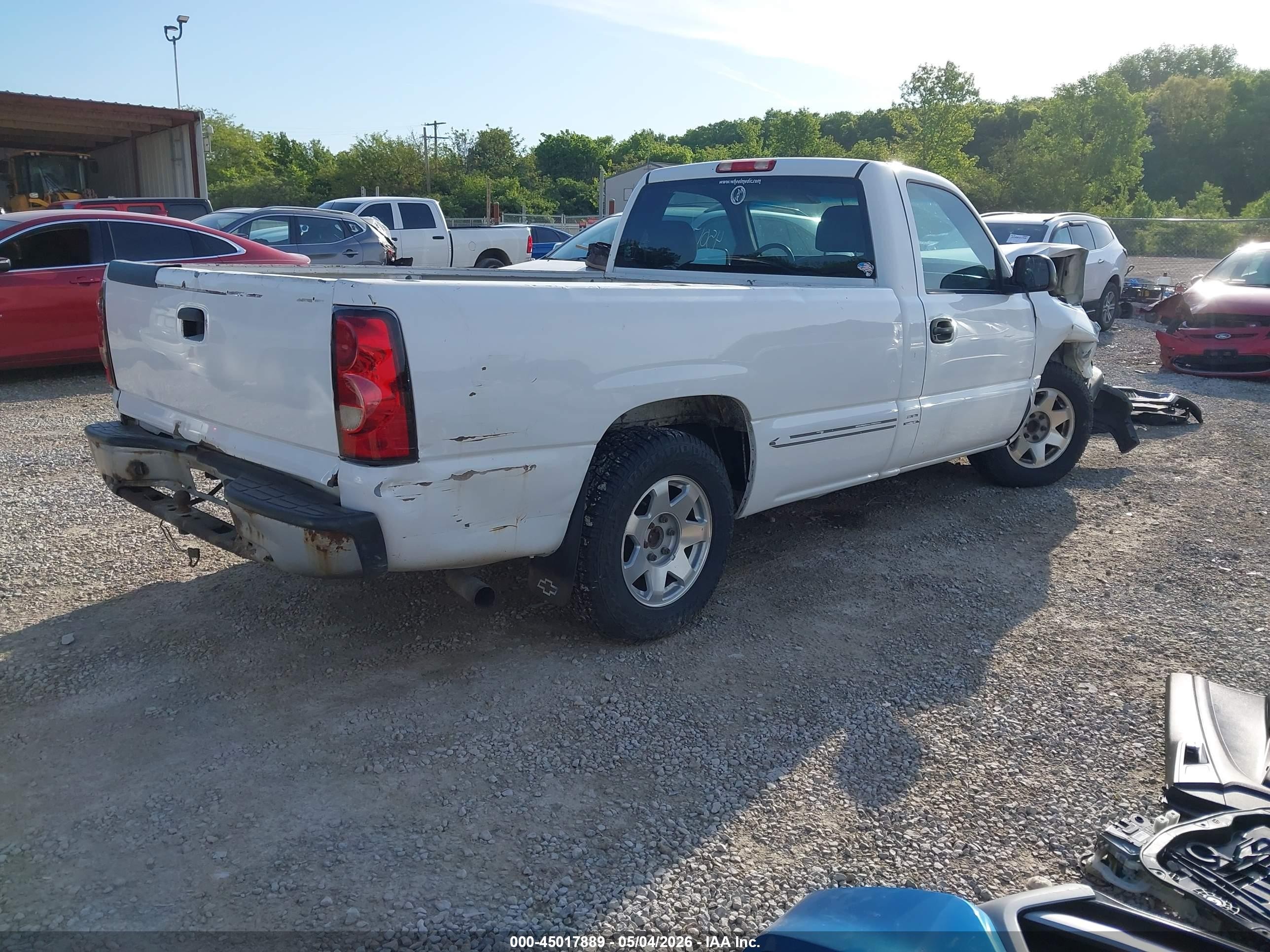 2006 Chevrolet Silverado 1500 Work Truck White vin: 3GCEC14X16G180443