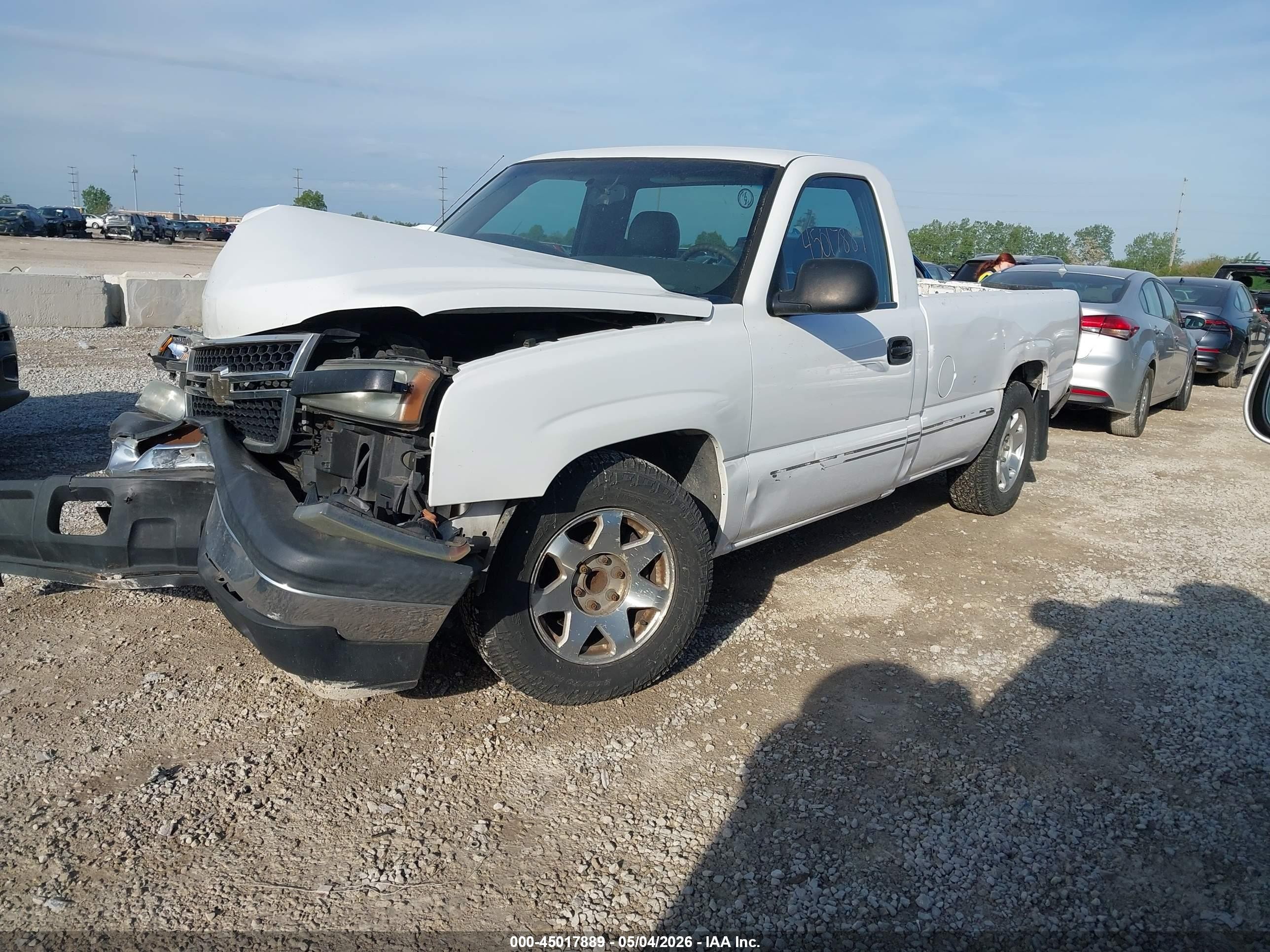 2006 Chevrolet Silverado 1500 Work Truck White vin: 3GCEC14X16G180443