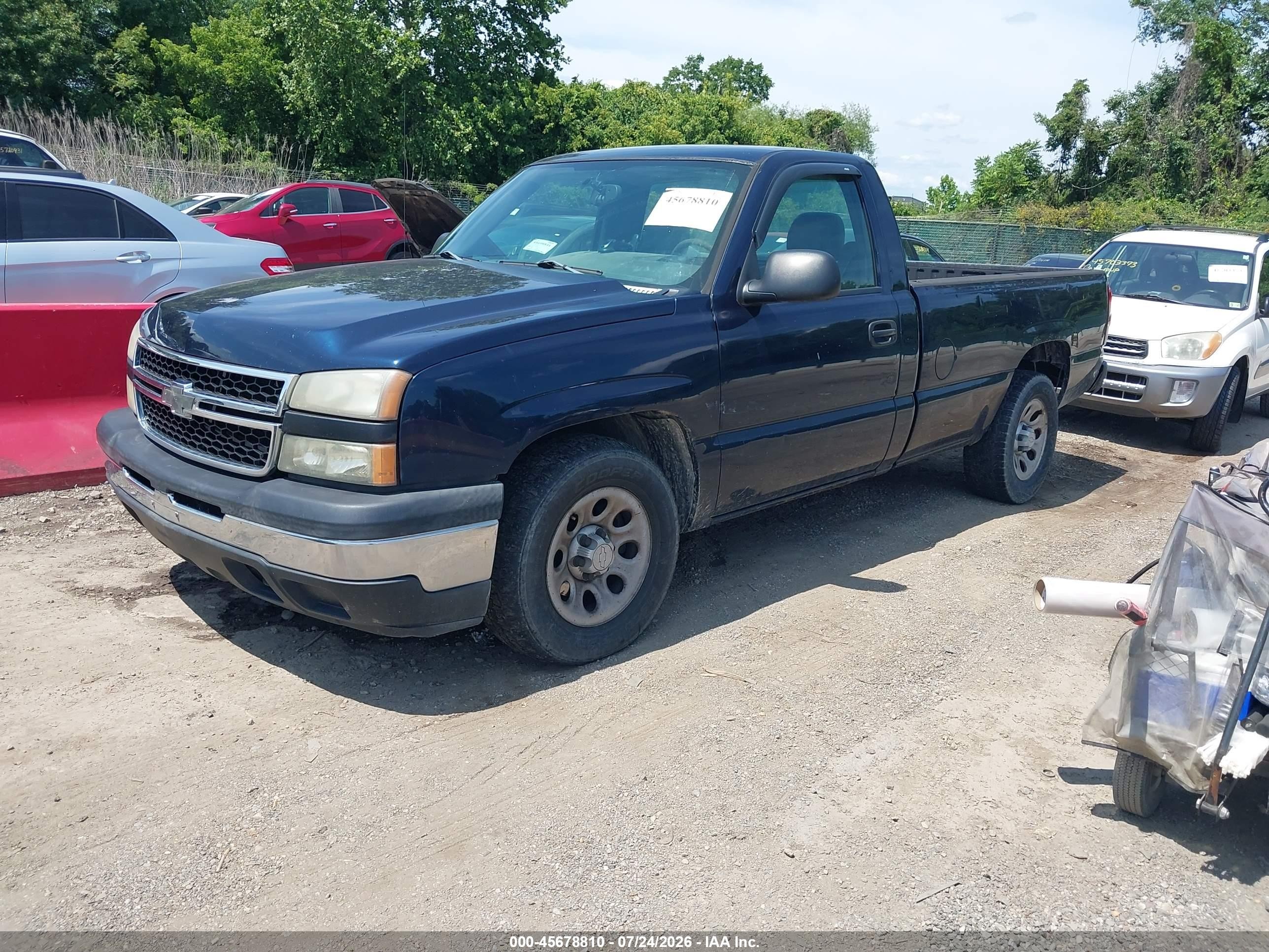 2006 Chevrolet Silverado 1500 Work Truck Blue vin: 3GCEC14X16G237823