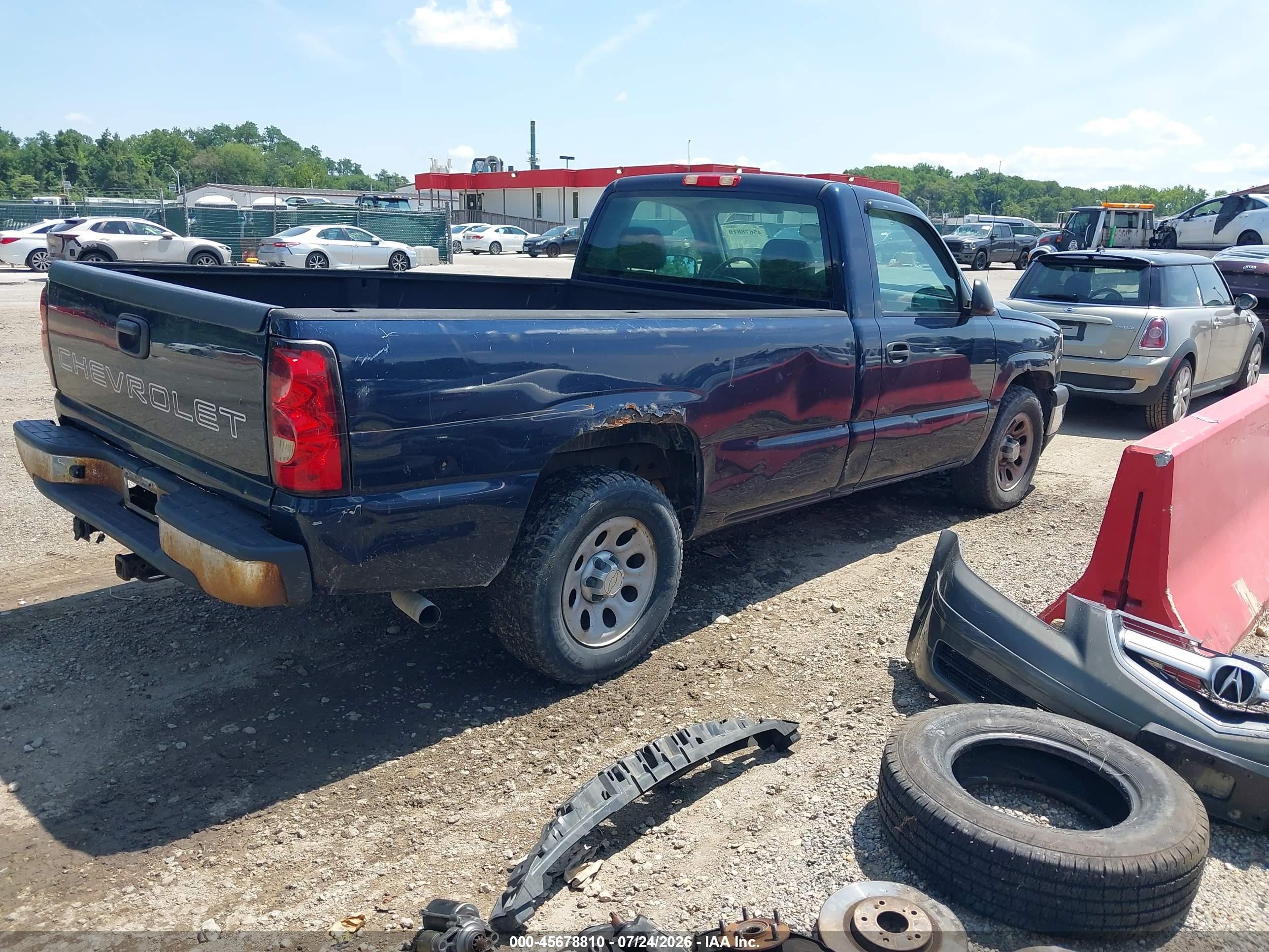 2006 Chevrolet Silverado 1500 Work Truck Blue vin: 3GCEC14X16G237823
