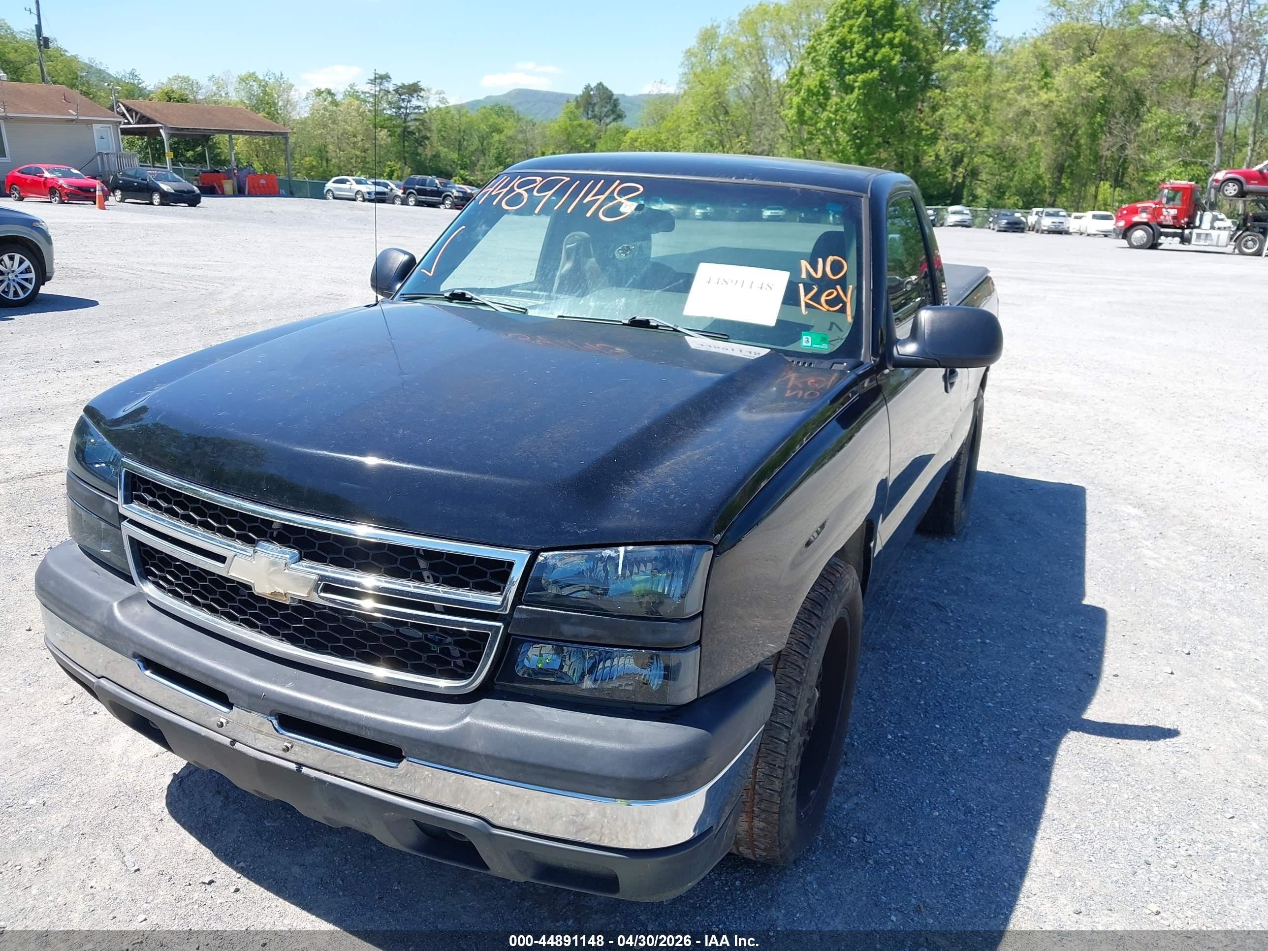 2006 Chevrolet Silverado 1500 Work Truck Black vin: 3GCEC14X26G172495