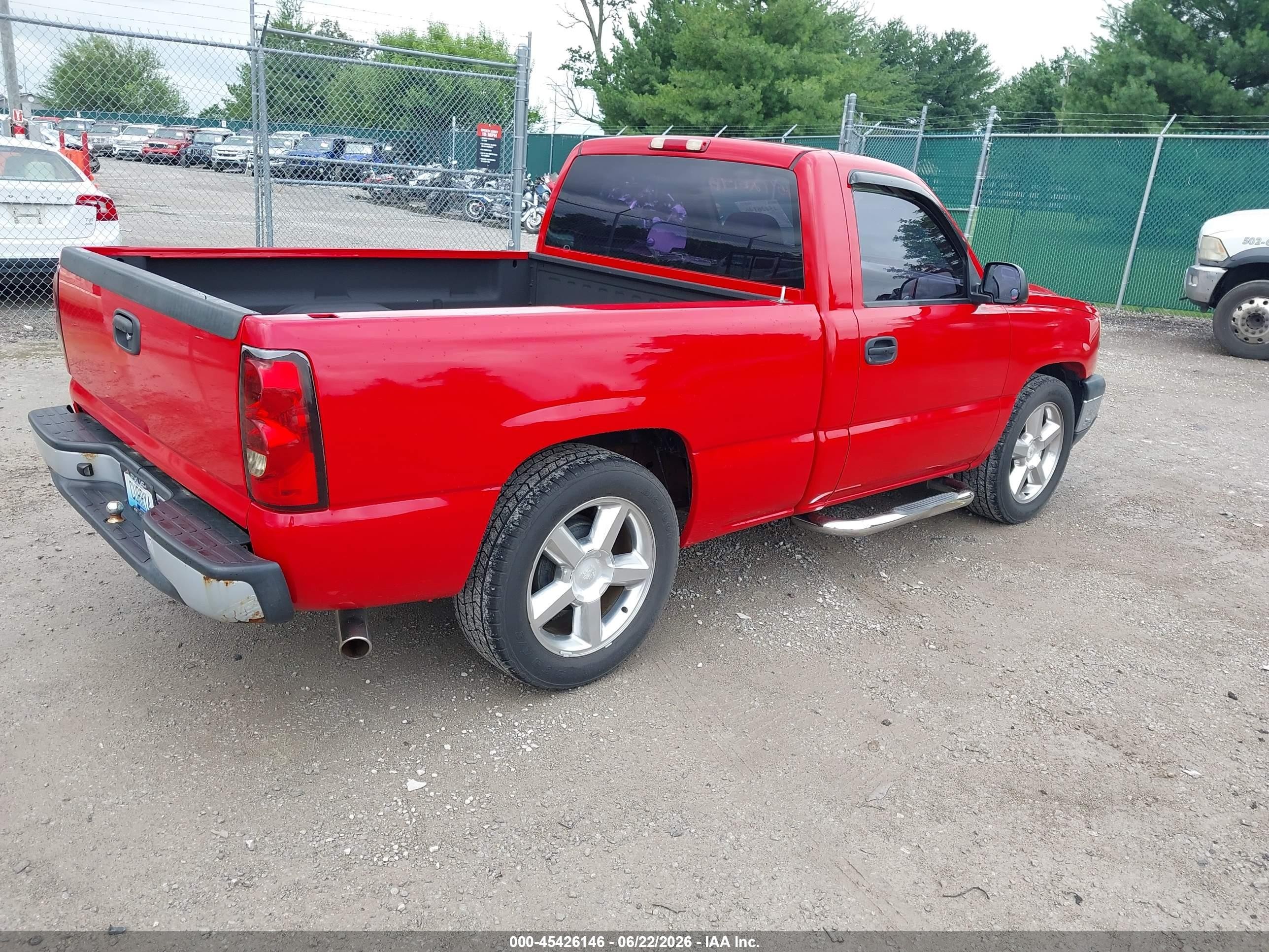 2007 Chevrolet Silverado 1500 Classic Work Truck Red vin: 3GCEC14X47G193804