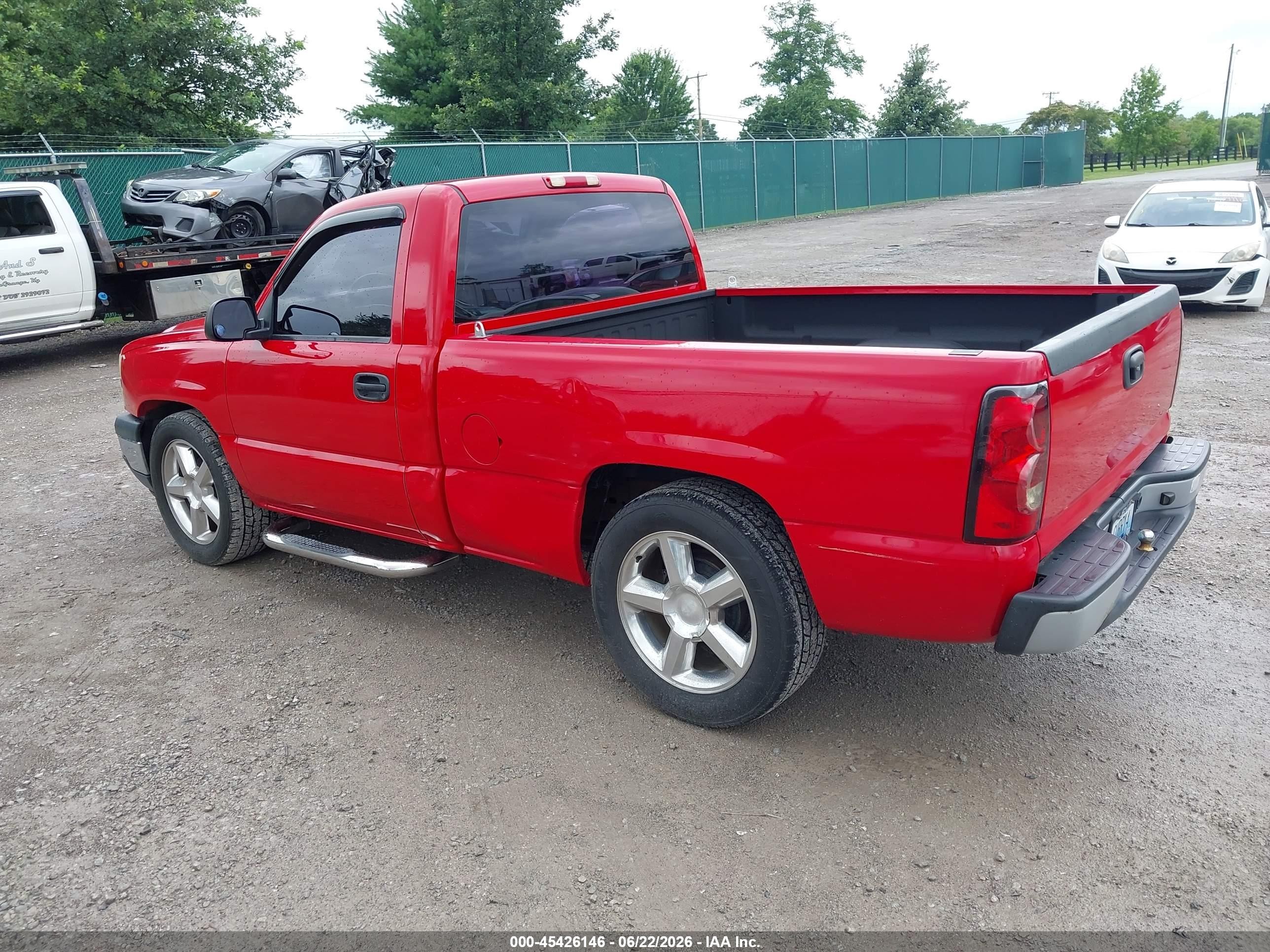2007 Chevrolet Silverado 1500 Classic Work Truck Red vin: 3GCEC14X47G193804