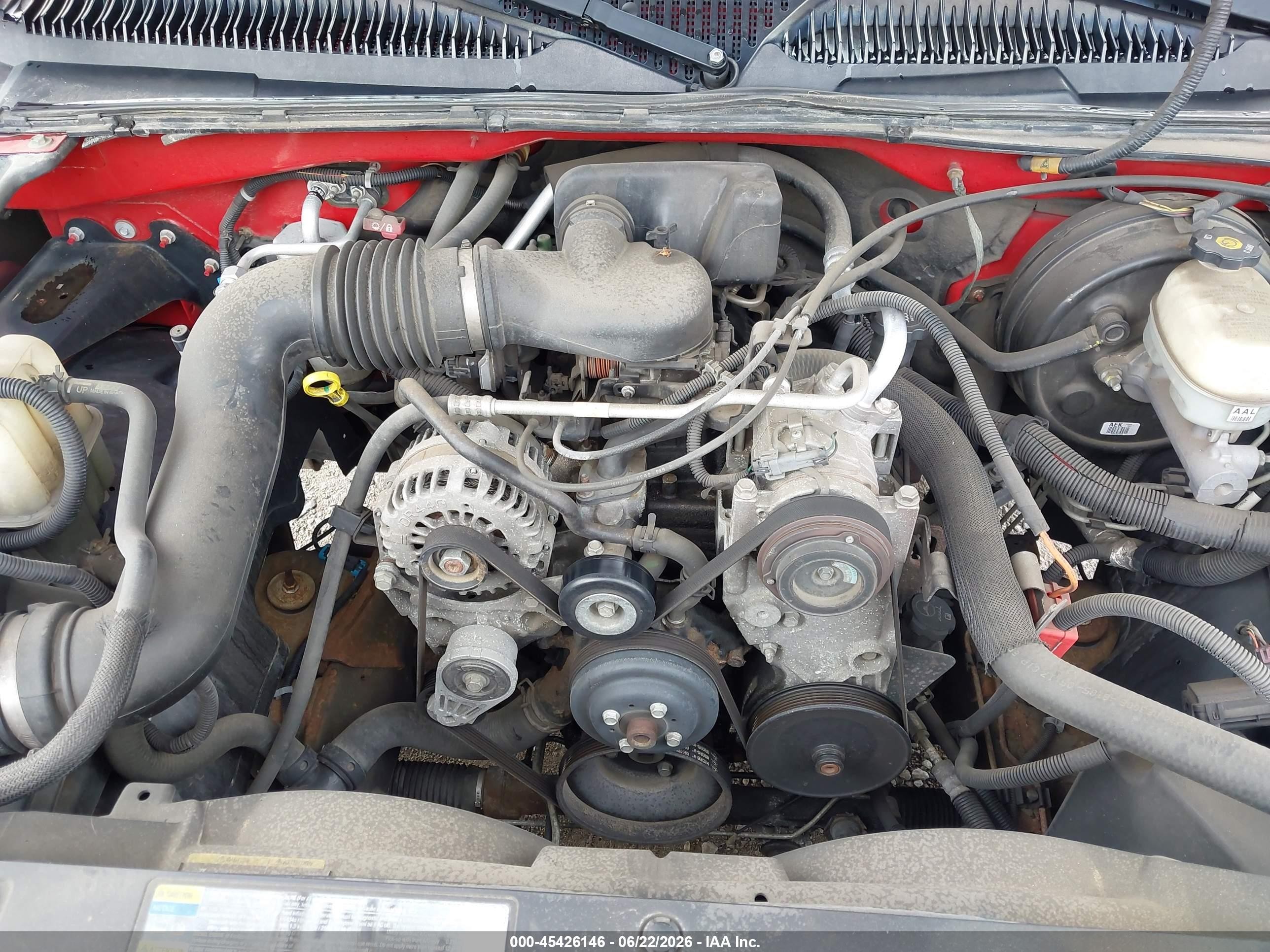 2007 Chevrolet Silverado 1500 Classic Work Truck Red vin: 3GCEC14X47G193804
