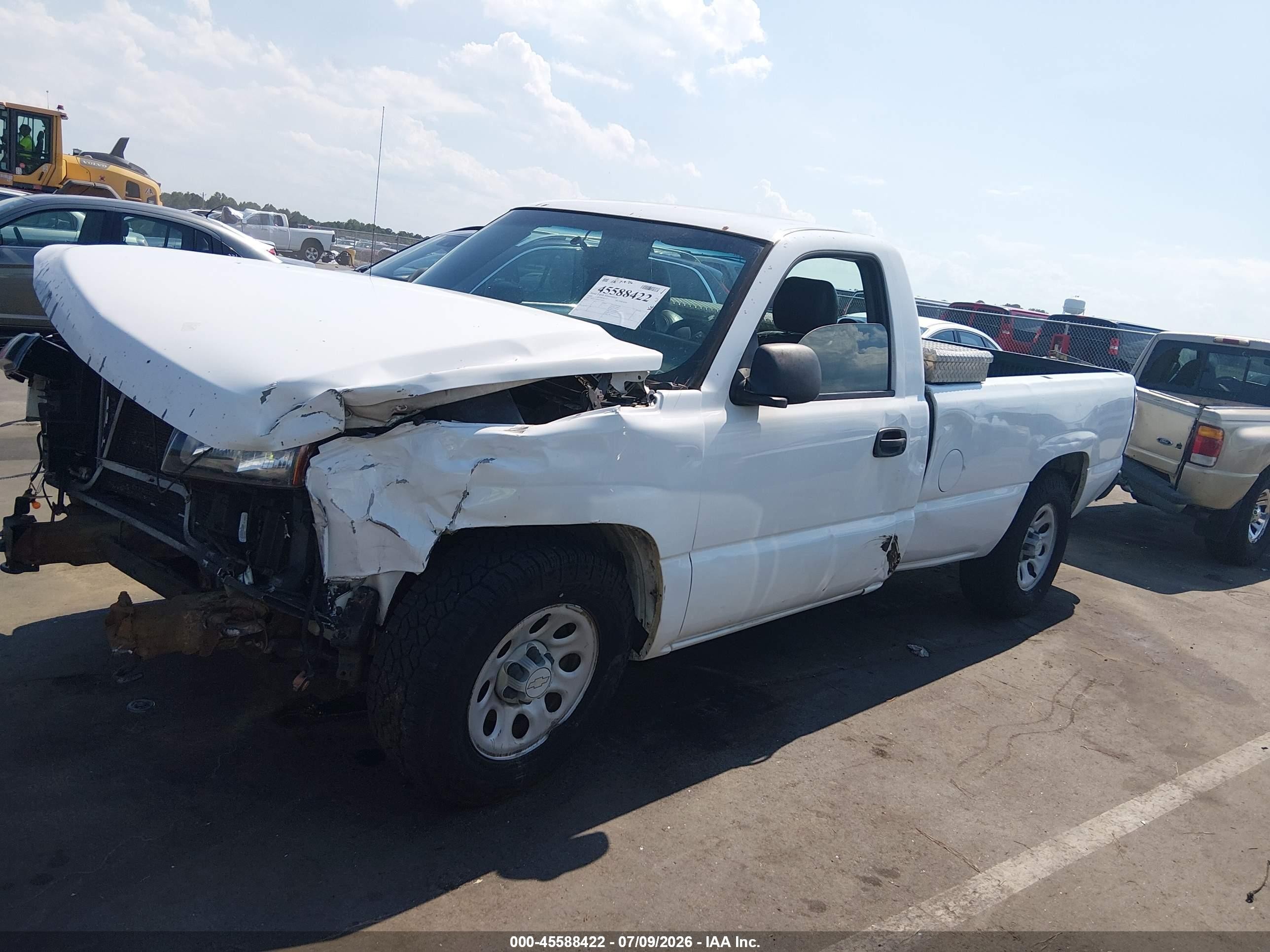 2006 Chevrolet Silverado 1500 Work Truck White vin: 3GCEC14X56G147834