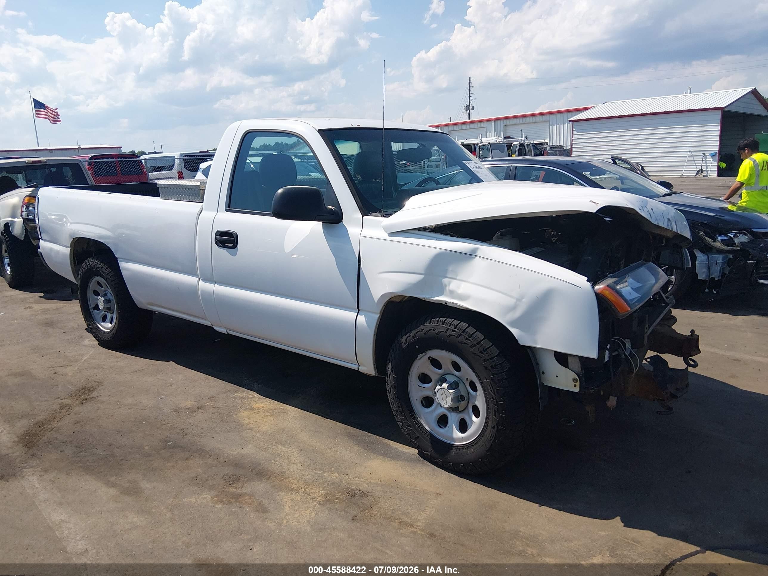 2006 Chevrolet Silverado 1500 Work Truck White vin: 3GCEC14X56G147834