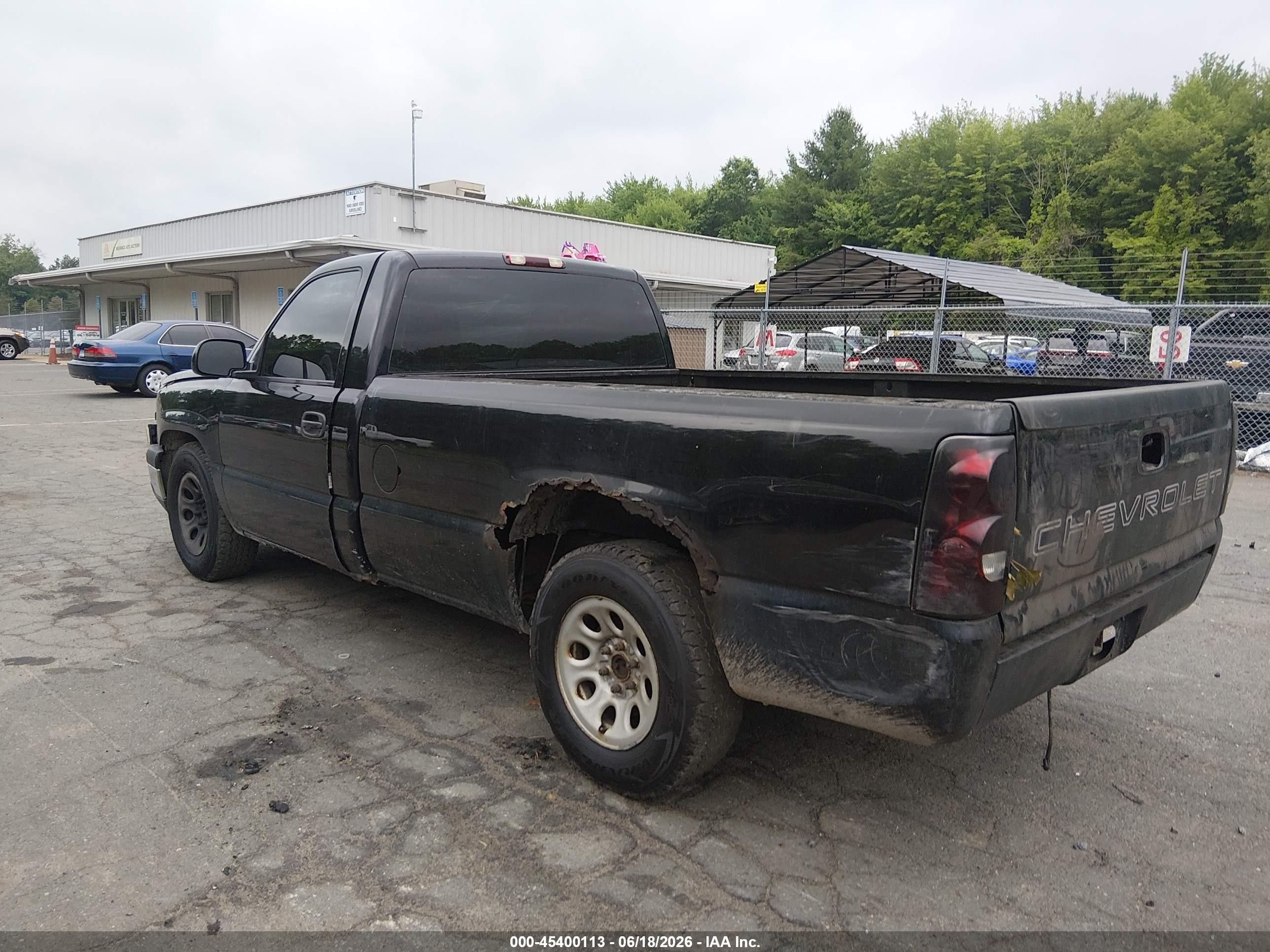 2006 Chevrolet Silverado 1500 Work Truck Black vin: 3GCEC14X56G174032