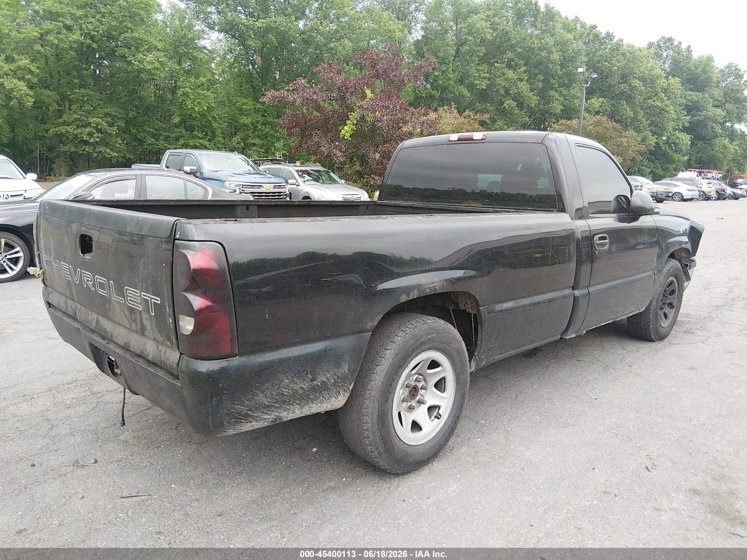 2006 Chevrolet Silverado 1500 Work Truck Black vin: 3GCEC14X56G174032