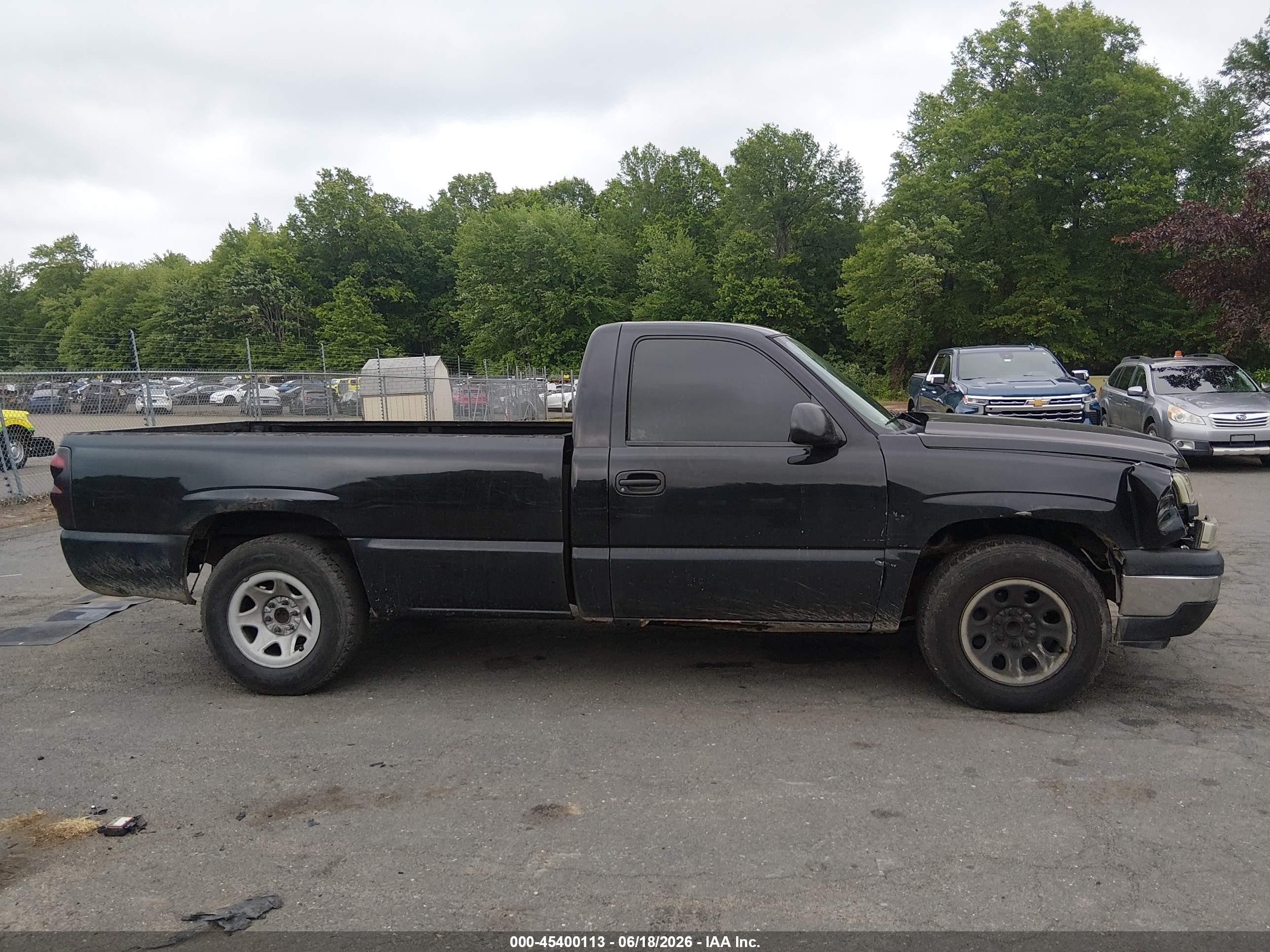 2006 Chevrolet Silverado 1500 Work Truck Black vin: 3GCEC14X56G174032