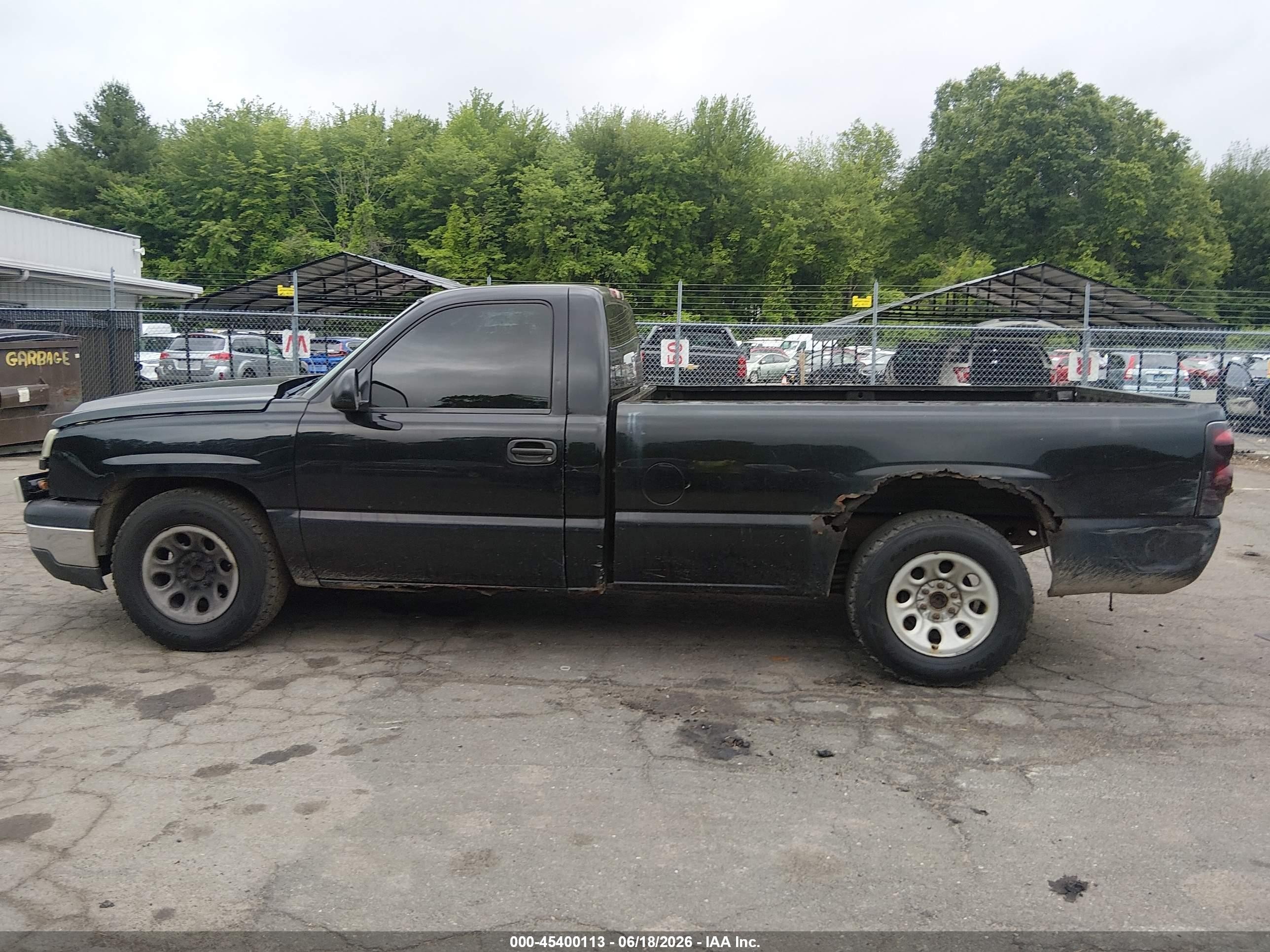 2006 Chevrolet Silverado 1500 Work Truck Black vin: 3GCEC14X56G174032