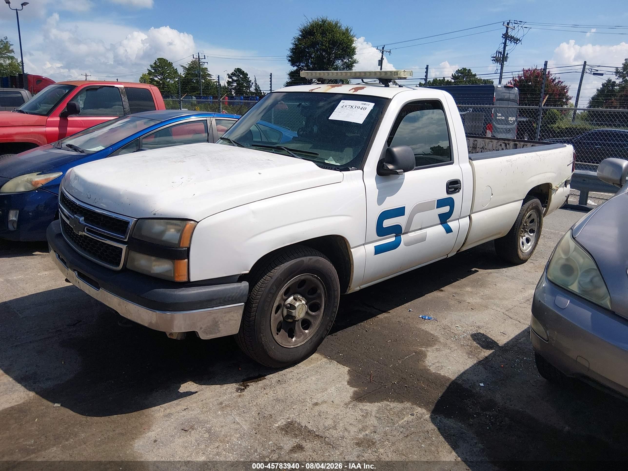 2006 Chevrolet Silverado 1500 Work Truck White vin: 3GCEC14X56G238389