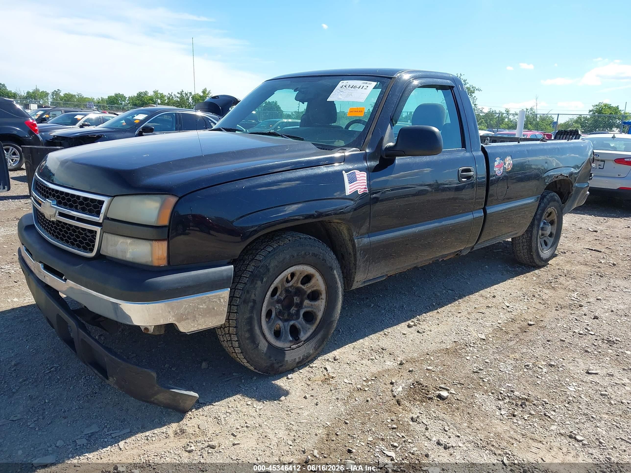 2006 Chevrolet Silverado 1500 Work Truck Black vin: 3GCEC14X56G261607