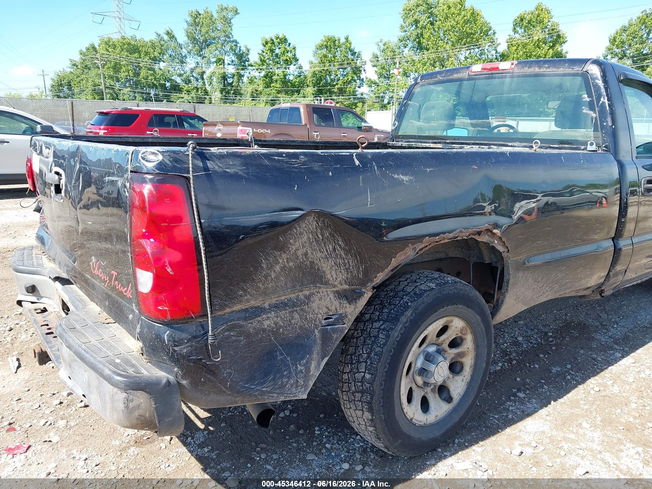 2006 Chevrolet Silverado 1500 Work Truck Black vin: 3GCEC14X56G261607