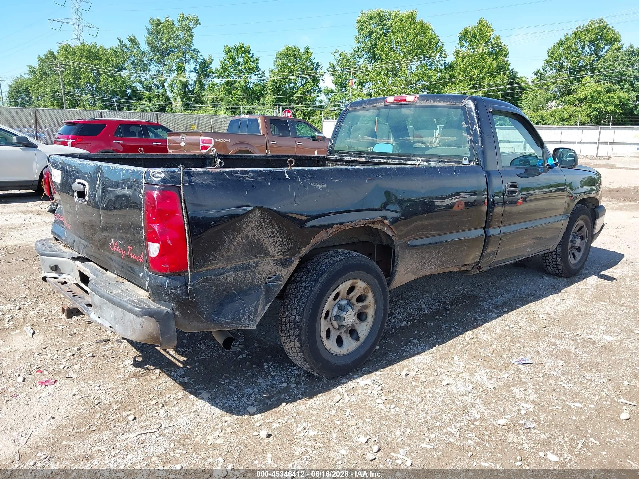 2006 Chevrolet Silverado 1500 Work Truck Black vin: 3GCEC14X56G261607