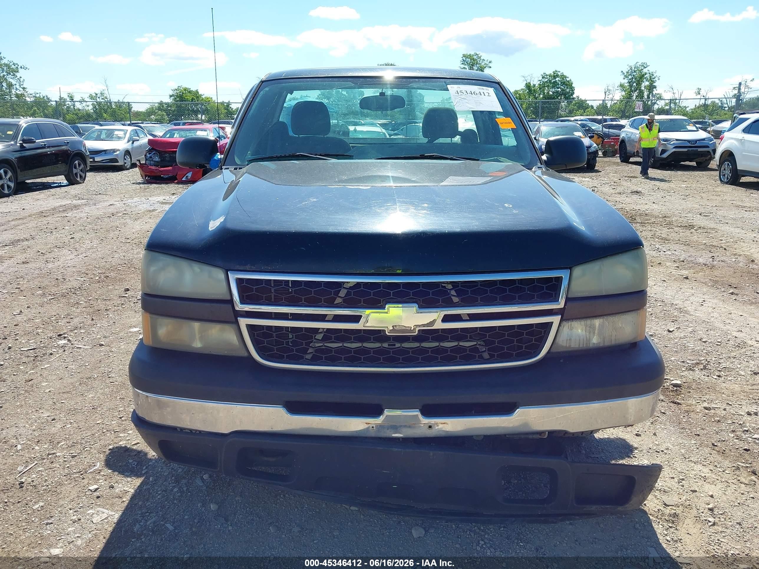 2006 Chevrolet Silverado 1500 Work Truck Black vin: 3GCEC14X56G261607