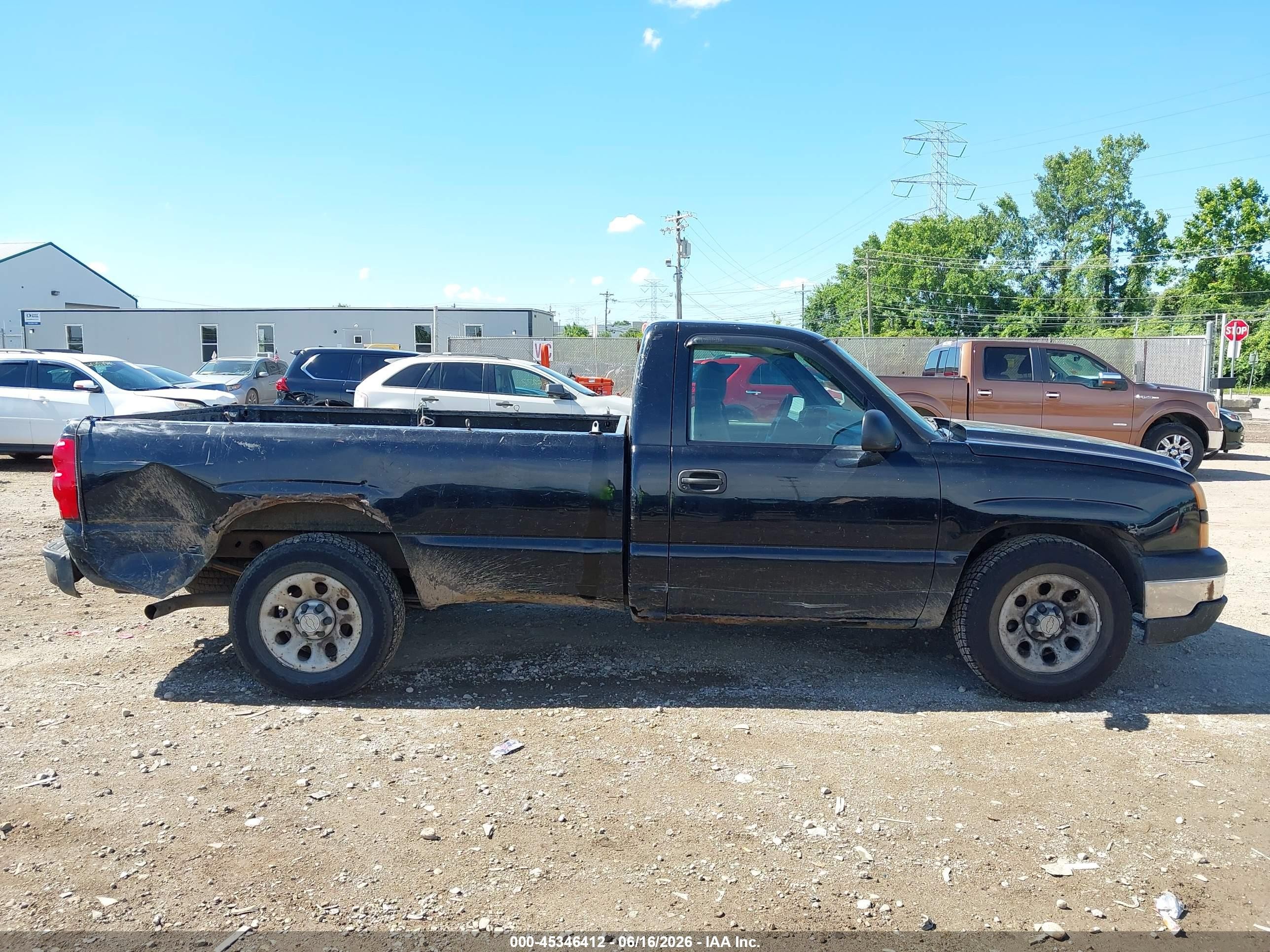 2006 Chevrolet Silverado 1500 Work Truck Black vin: 3GCEC14X56G261607